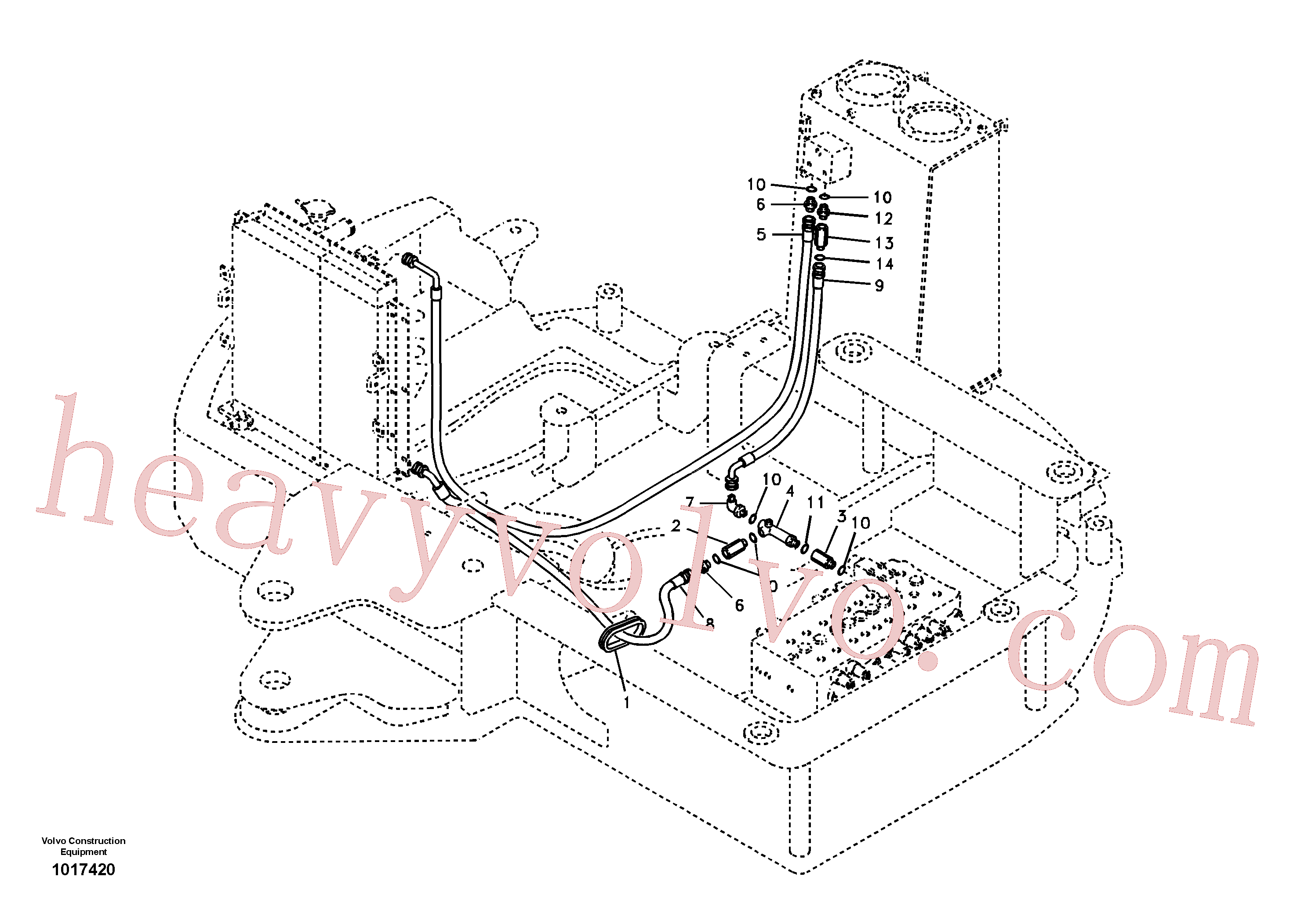 Volvo SA9453-05227 Hose assembly aftermarket part for sale