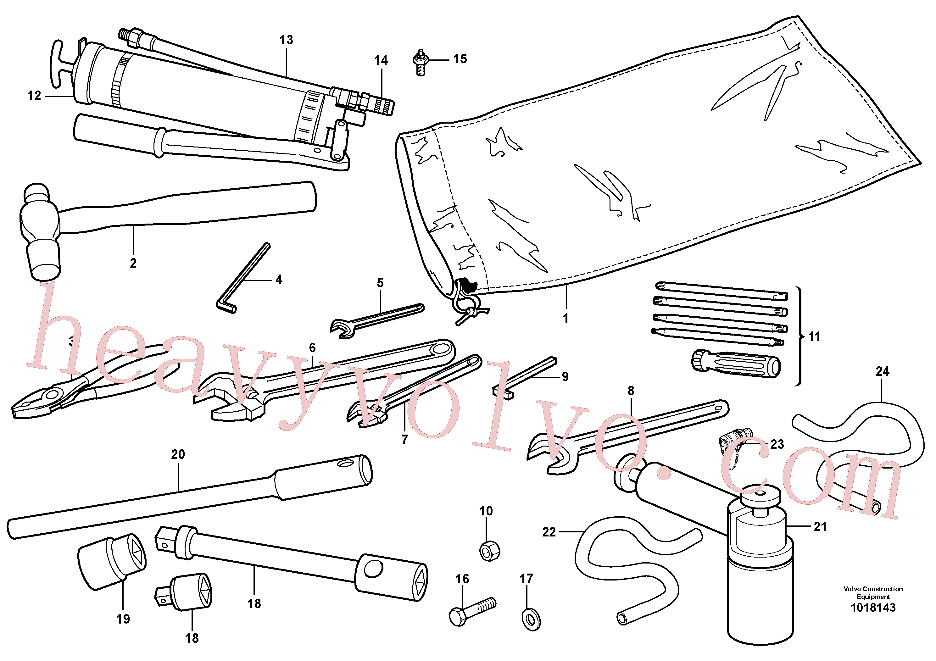 Volvo excavator part VOE6611274 Key for sale