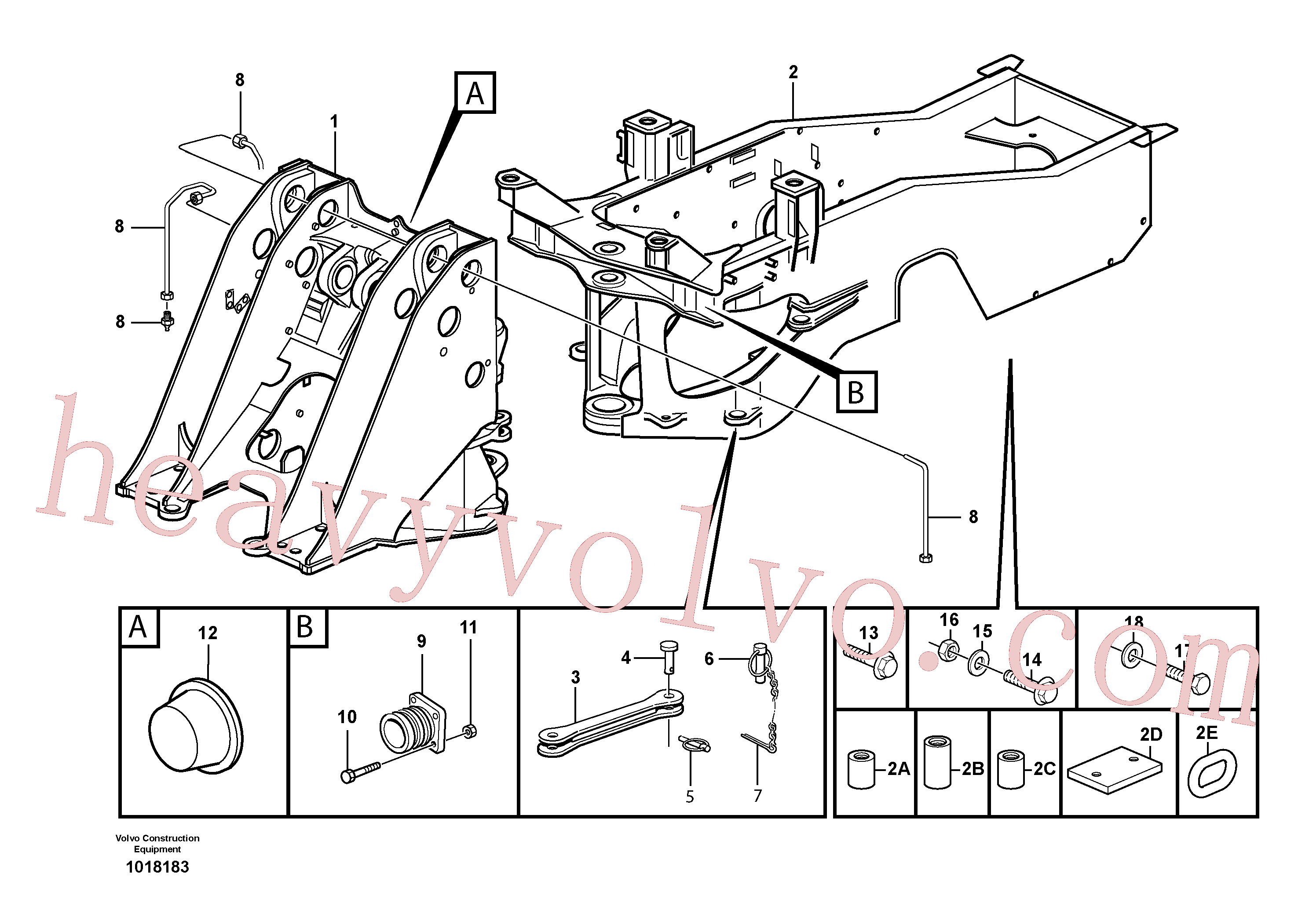 PJ4460046 Washer, Plain washer for Volvo Excavator Parts
