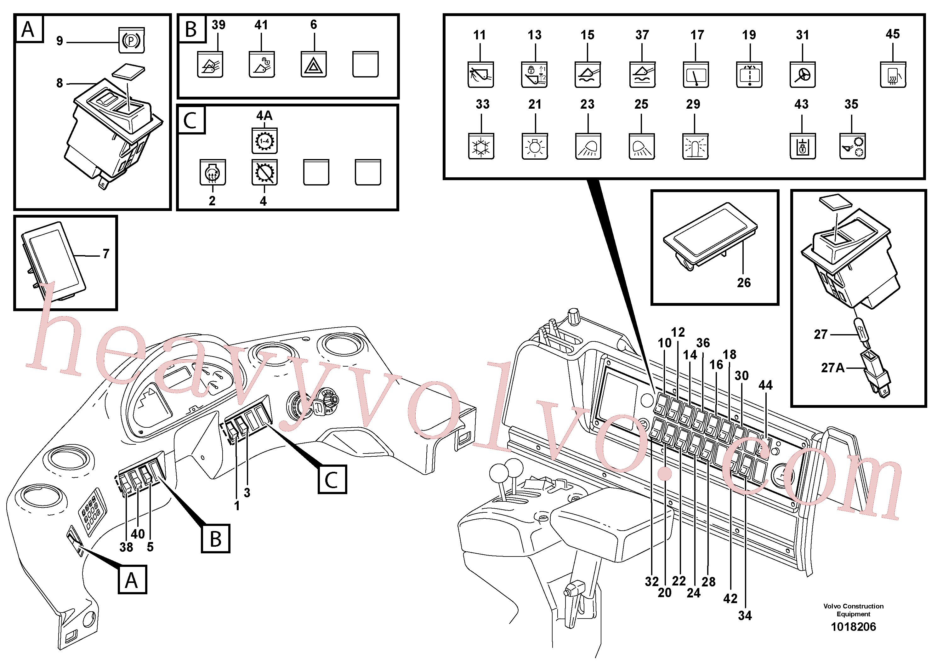 China Made VOE4803473 Lens parts for Volvo Excavator