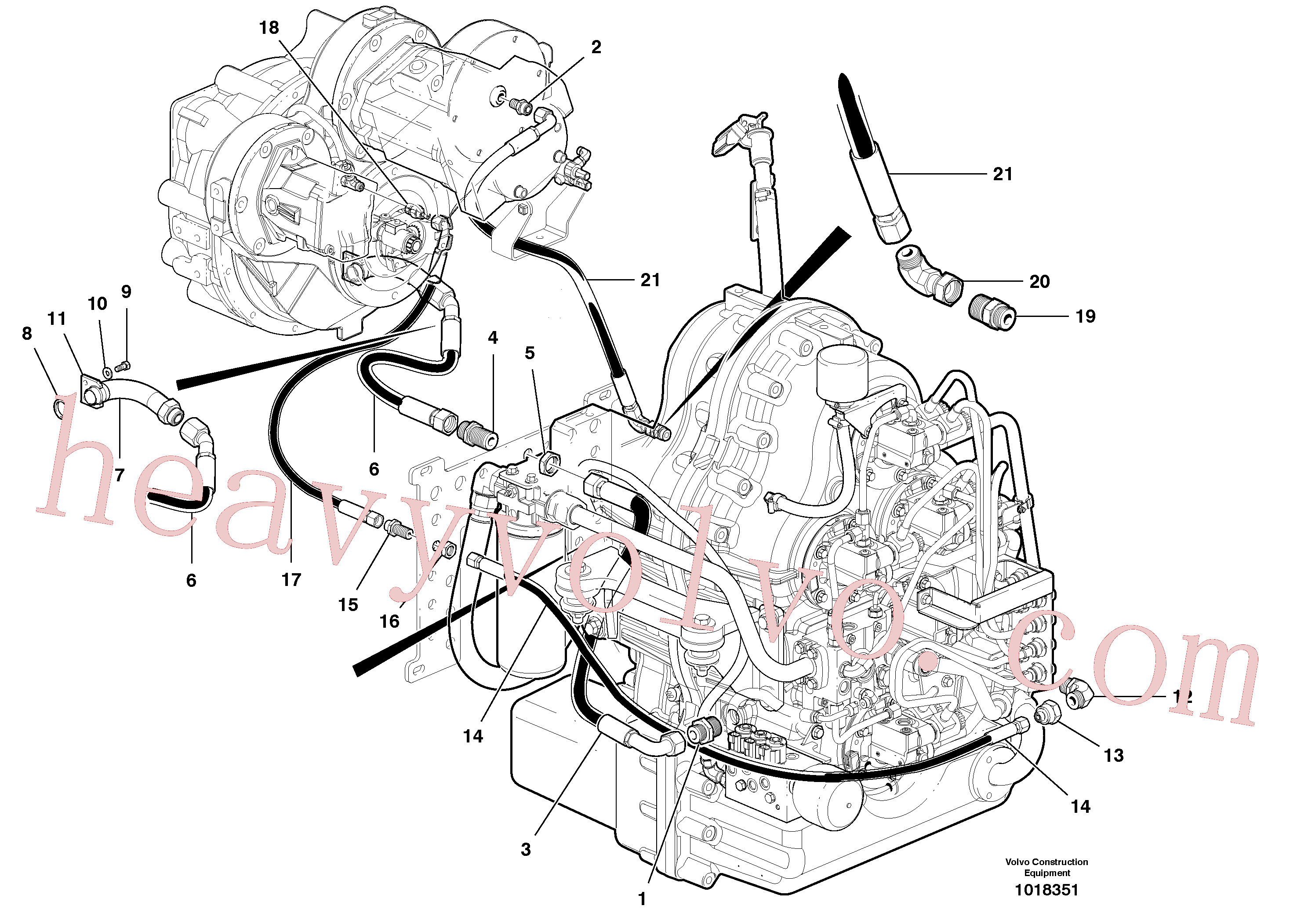 VOE935425 Nipple for Volvo Excavator spare