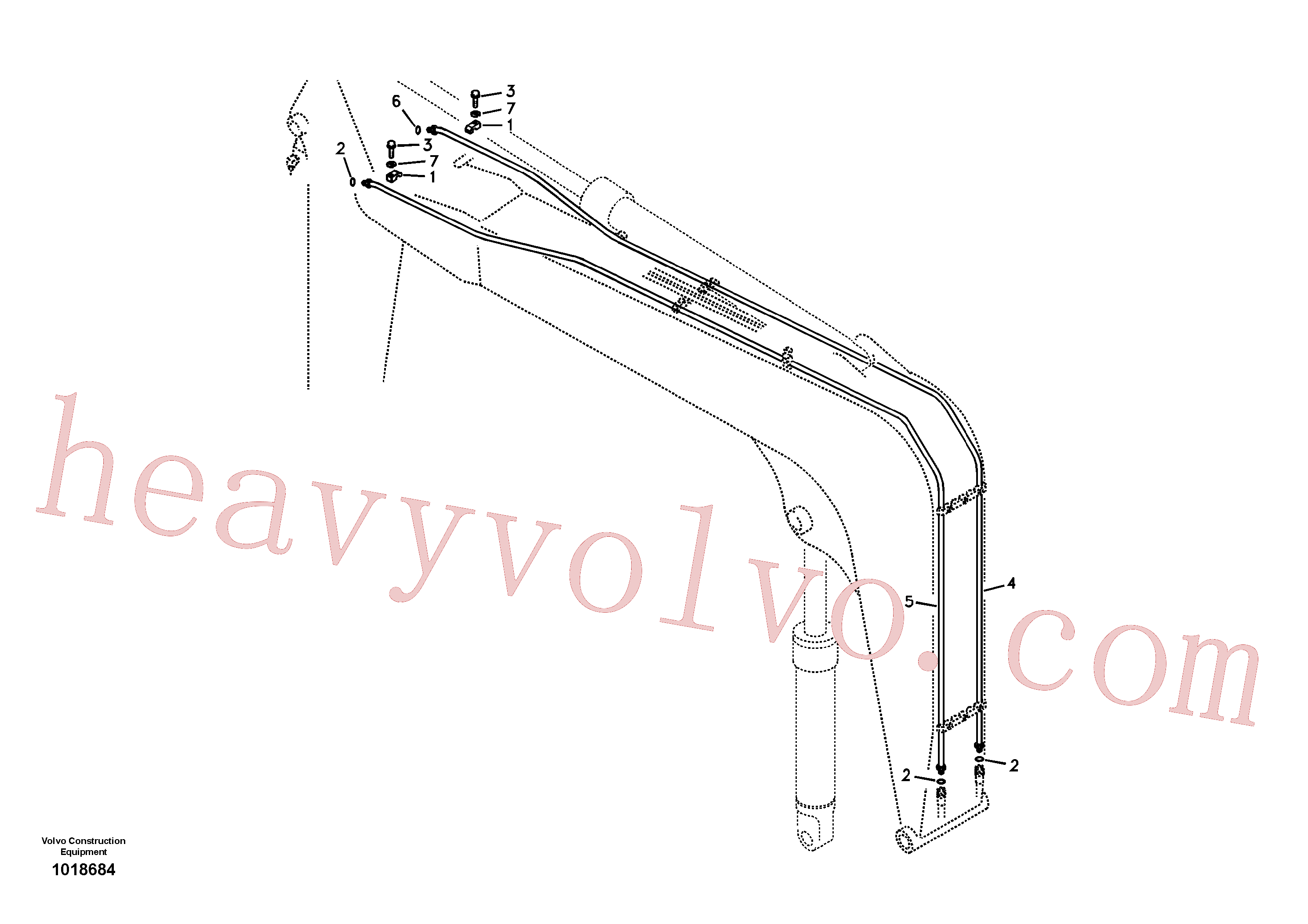 VOE14538803 Pipe for Volvo Excavator spare
