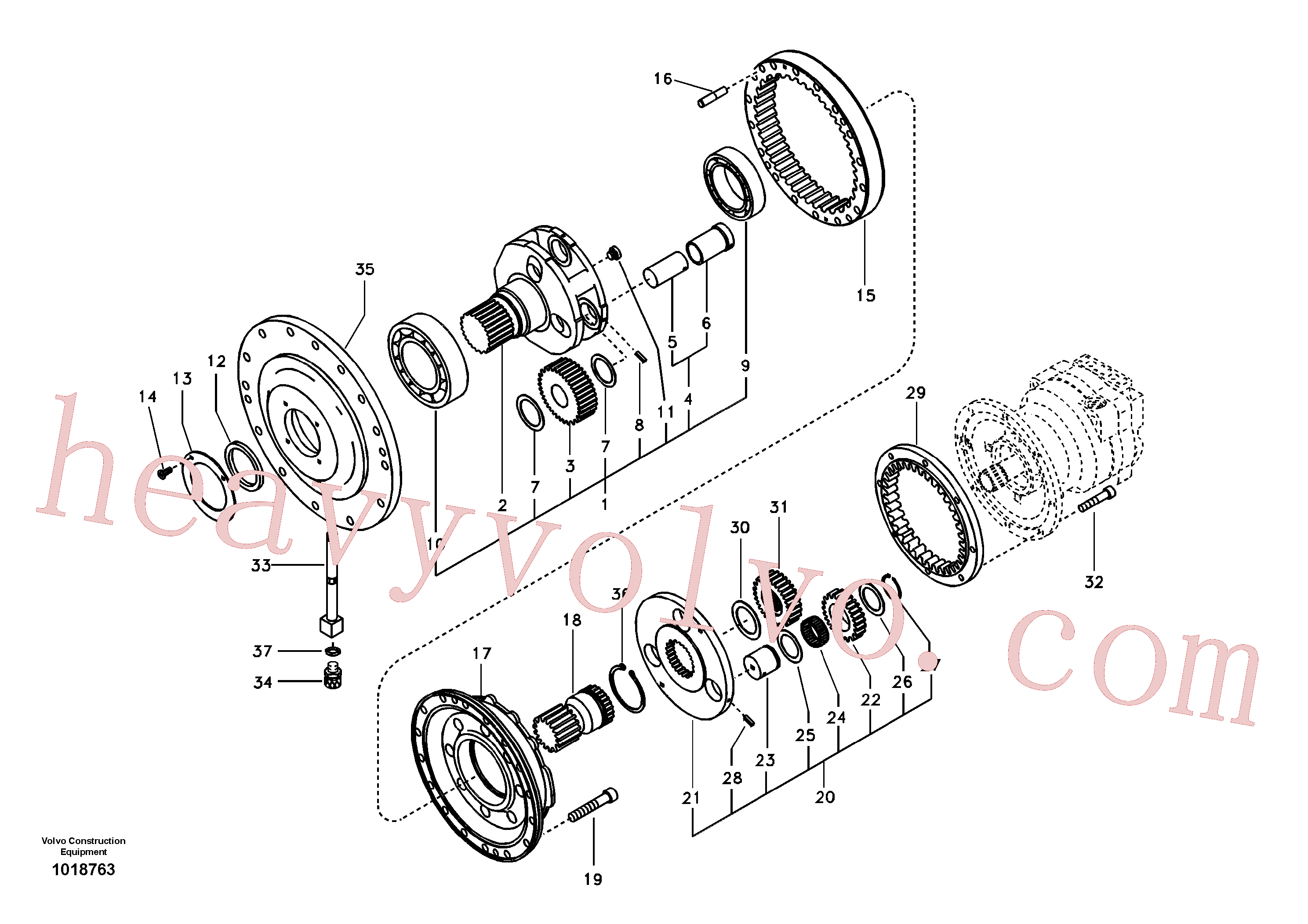 China Made SA7118-34260 Bushing parts for Volvo Excavator