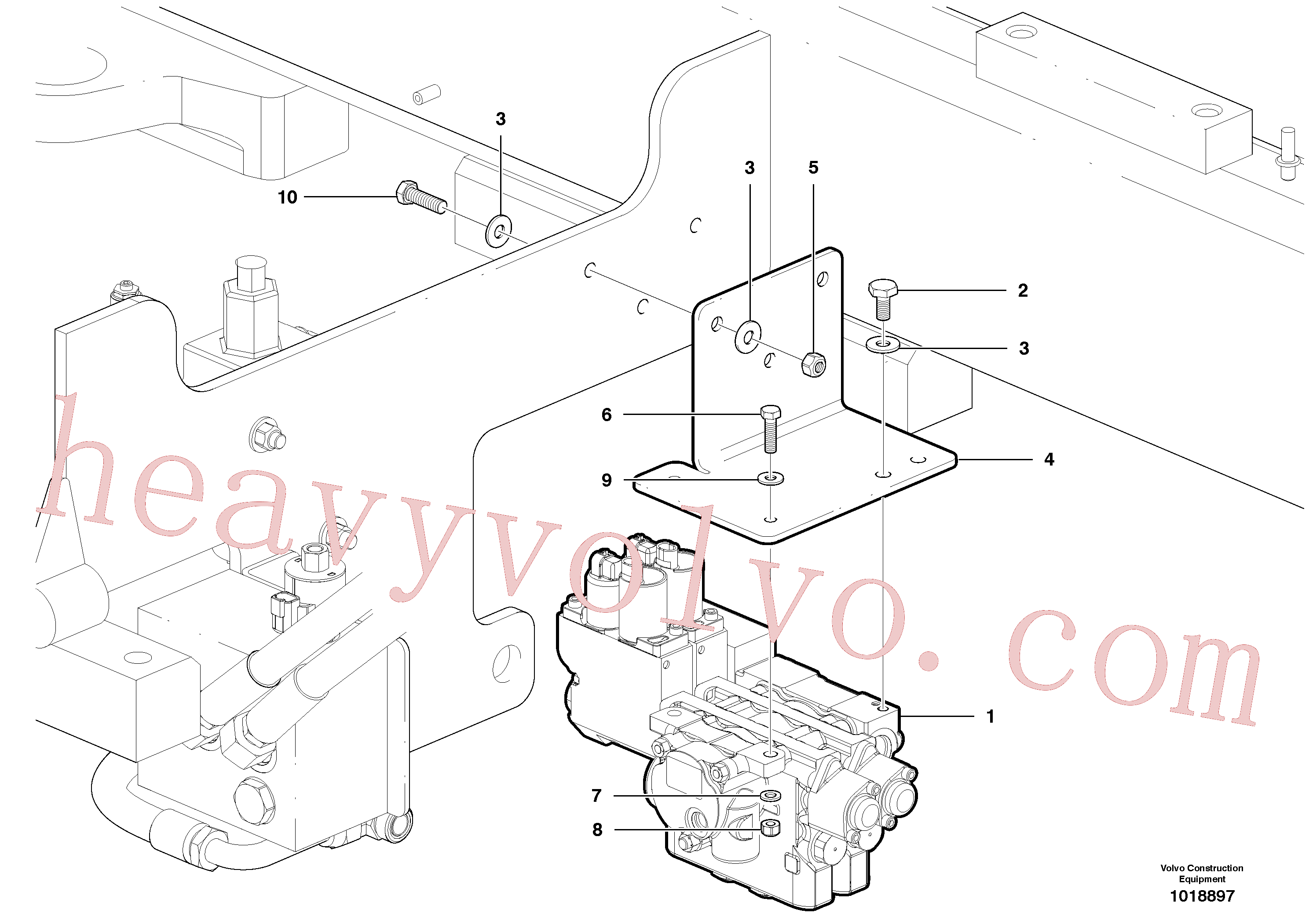 VOE12745449 Mounting plate for Volvo Excavator Parts