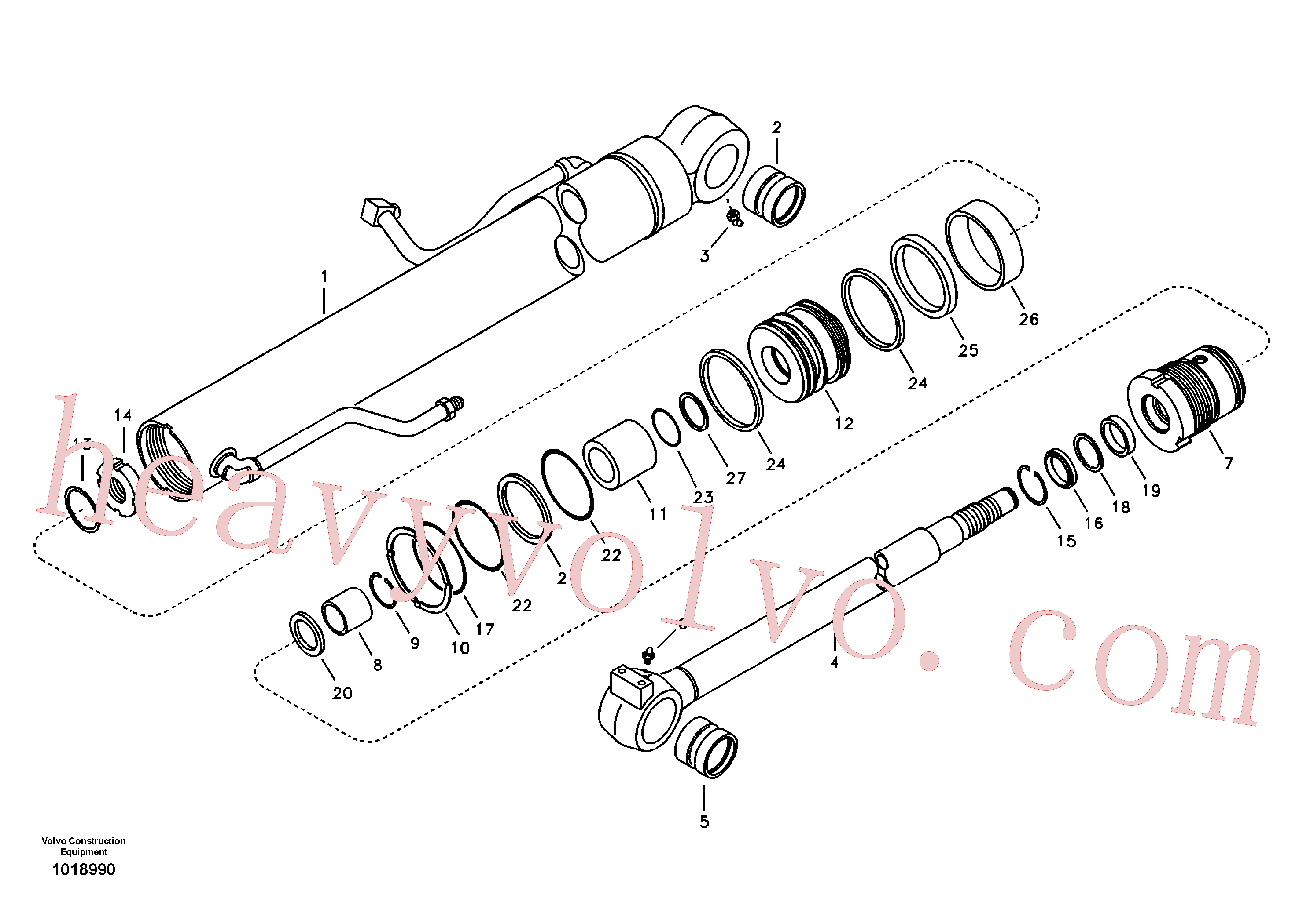 Volvo excavator part VOE14535784 Boom cylinder for sale