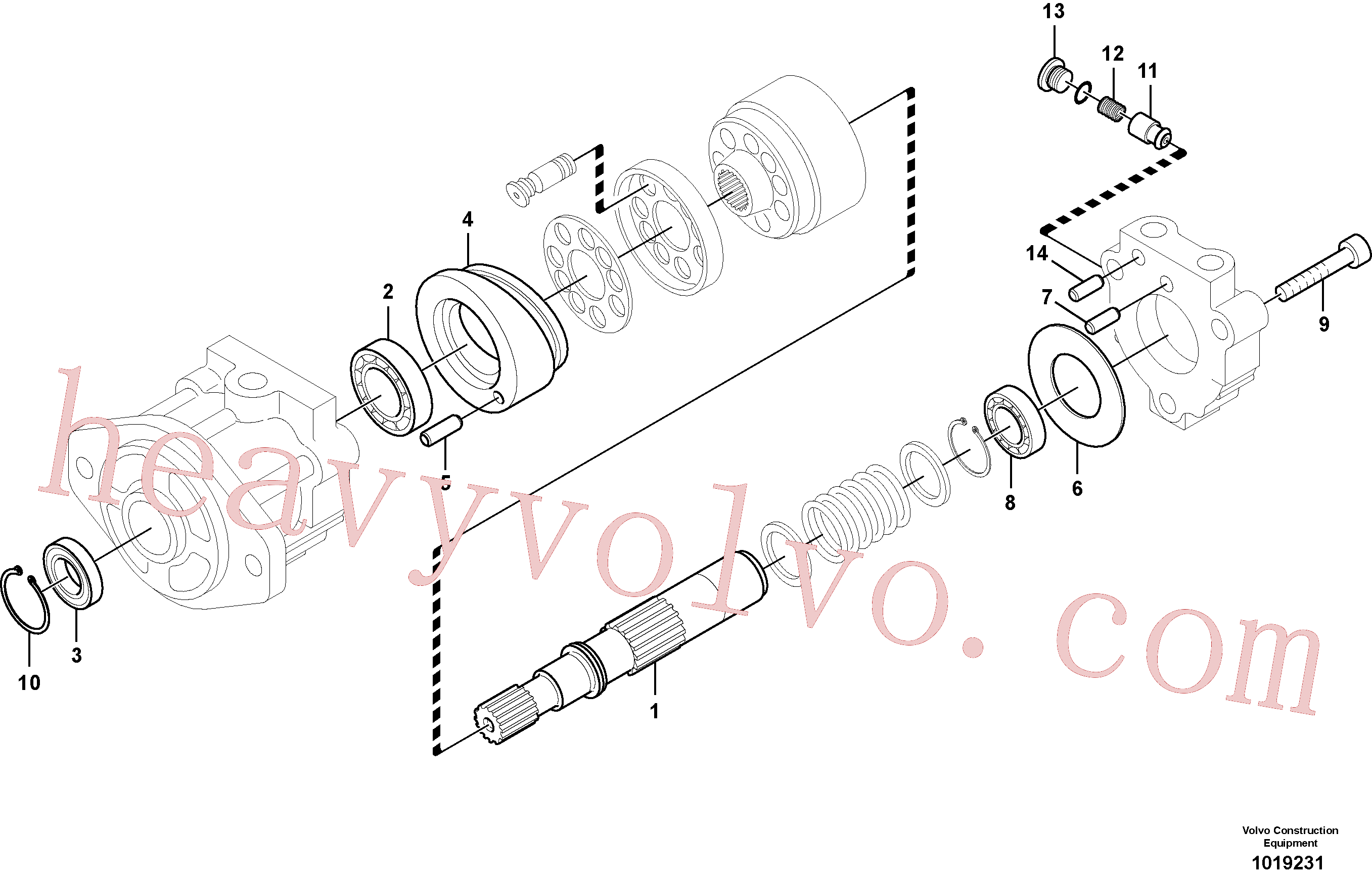 China Made VOE14542951 Shaft parts for Volvo Excavator