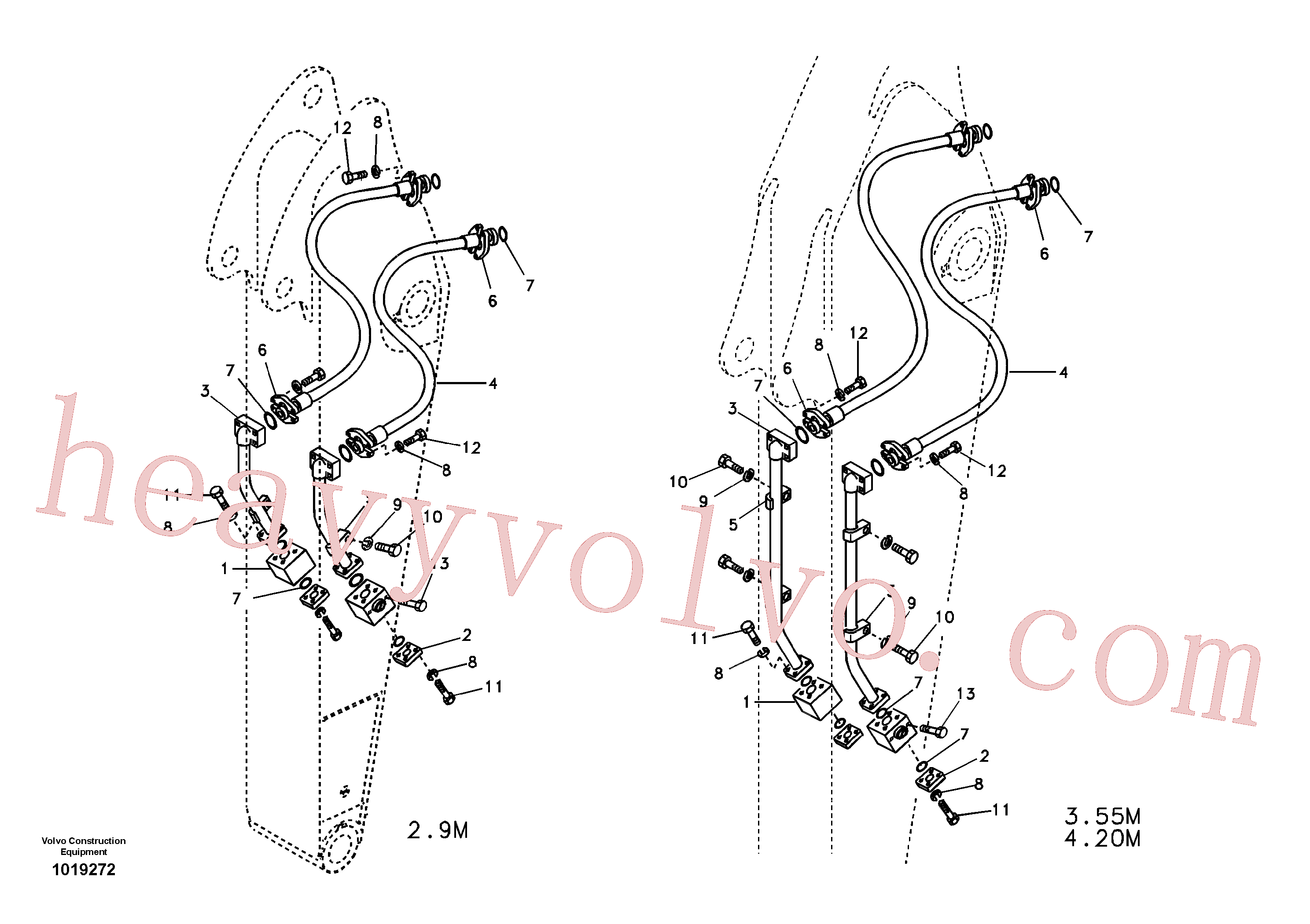 China Made SA9495-17654 Xtraflex/5000 parts for Volvo Excavator