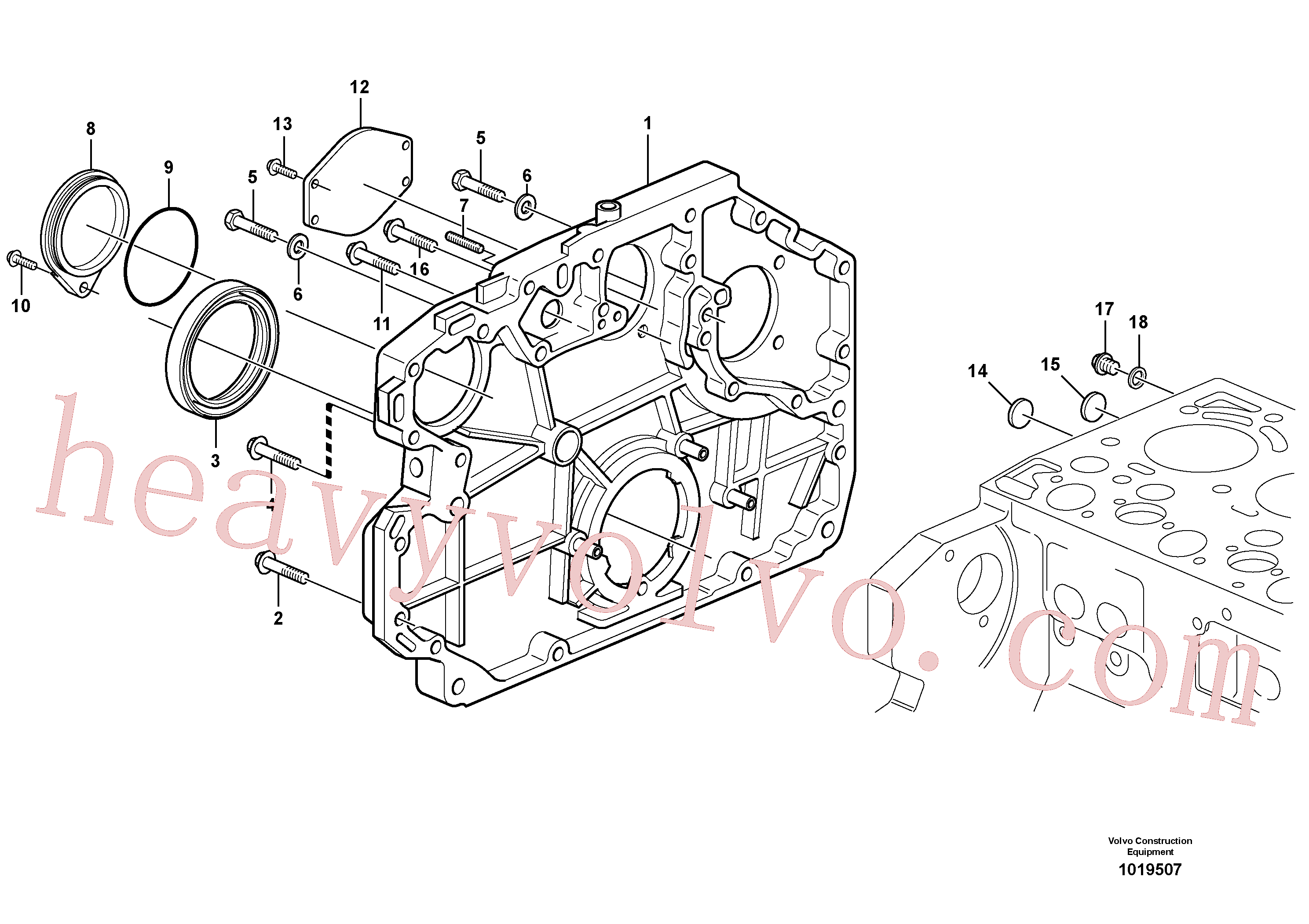 PJ4460046 Washer, Plain washer for Volvo Excavator Parts