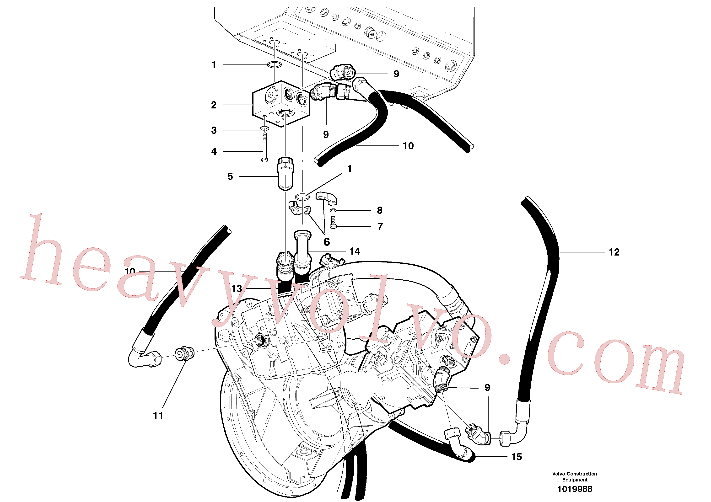 China Made VOE935276 Elbow nipple parts for Volvo Excavator