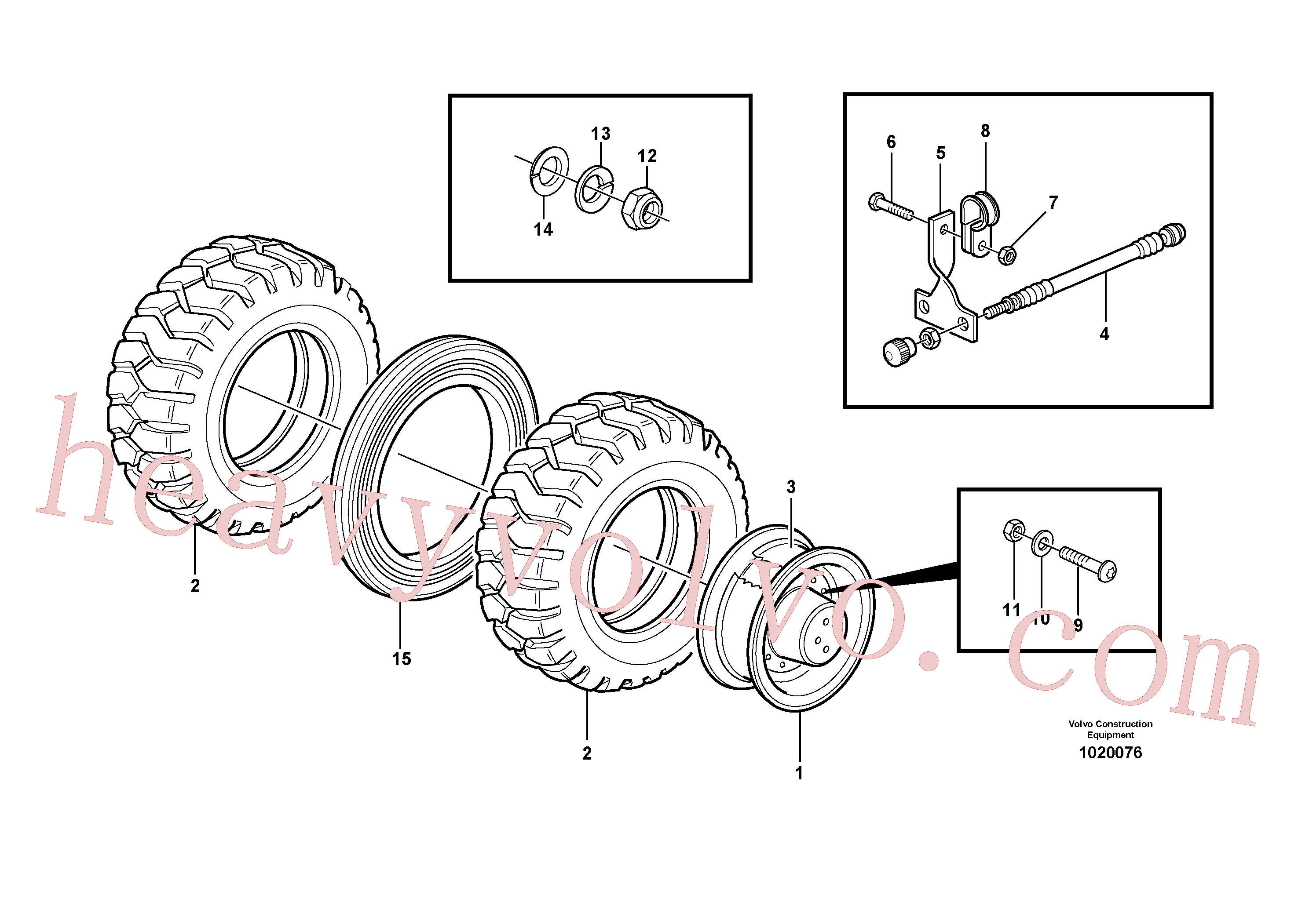 Volvo excavator part VOE14375481 Nut for sale