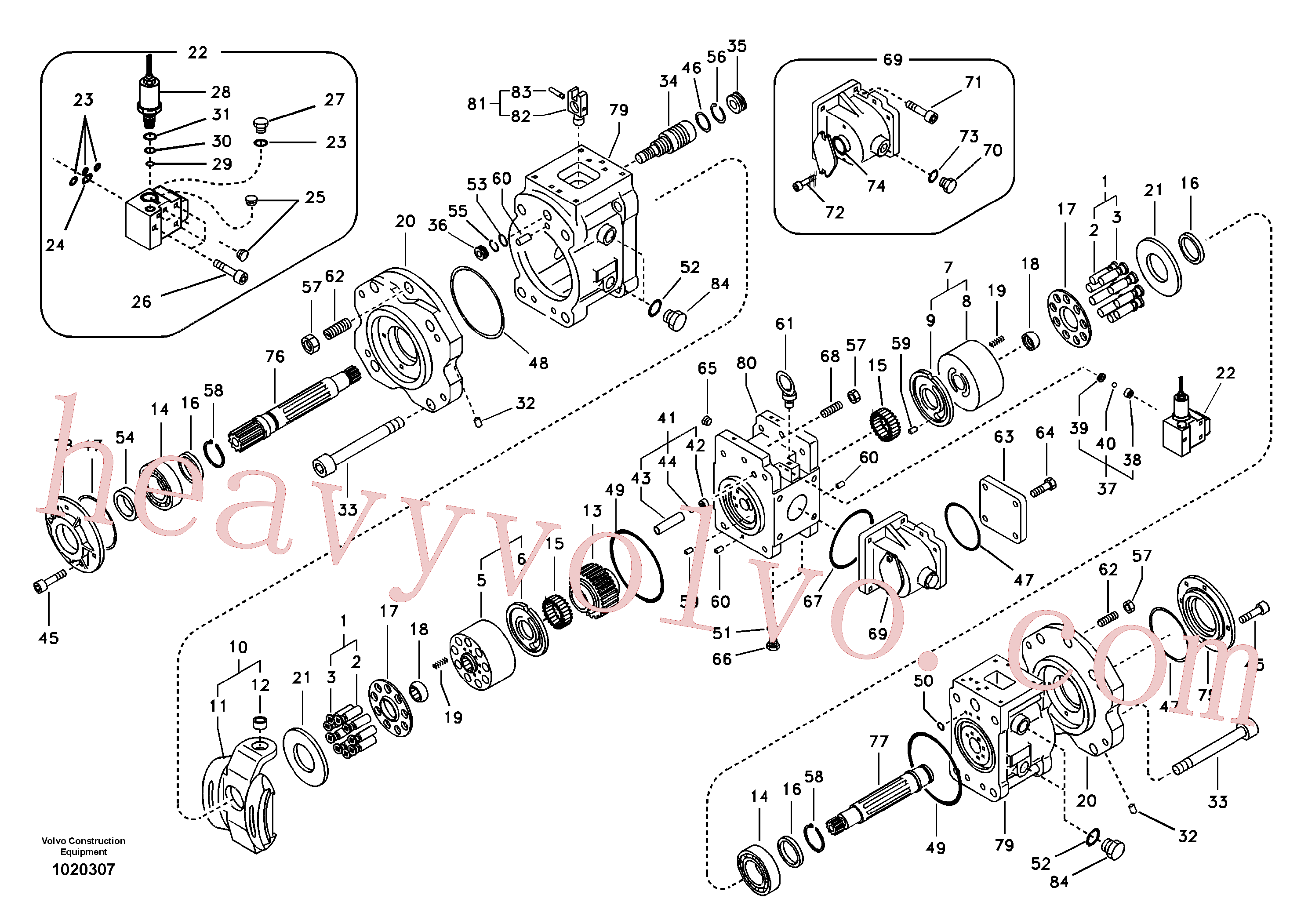 Volvo excavator part SA7223-00780 Cylinder for sale