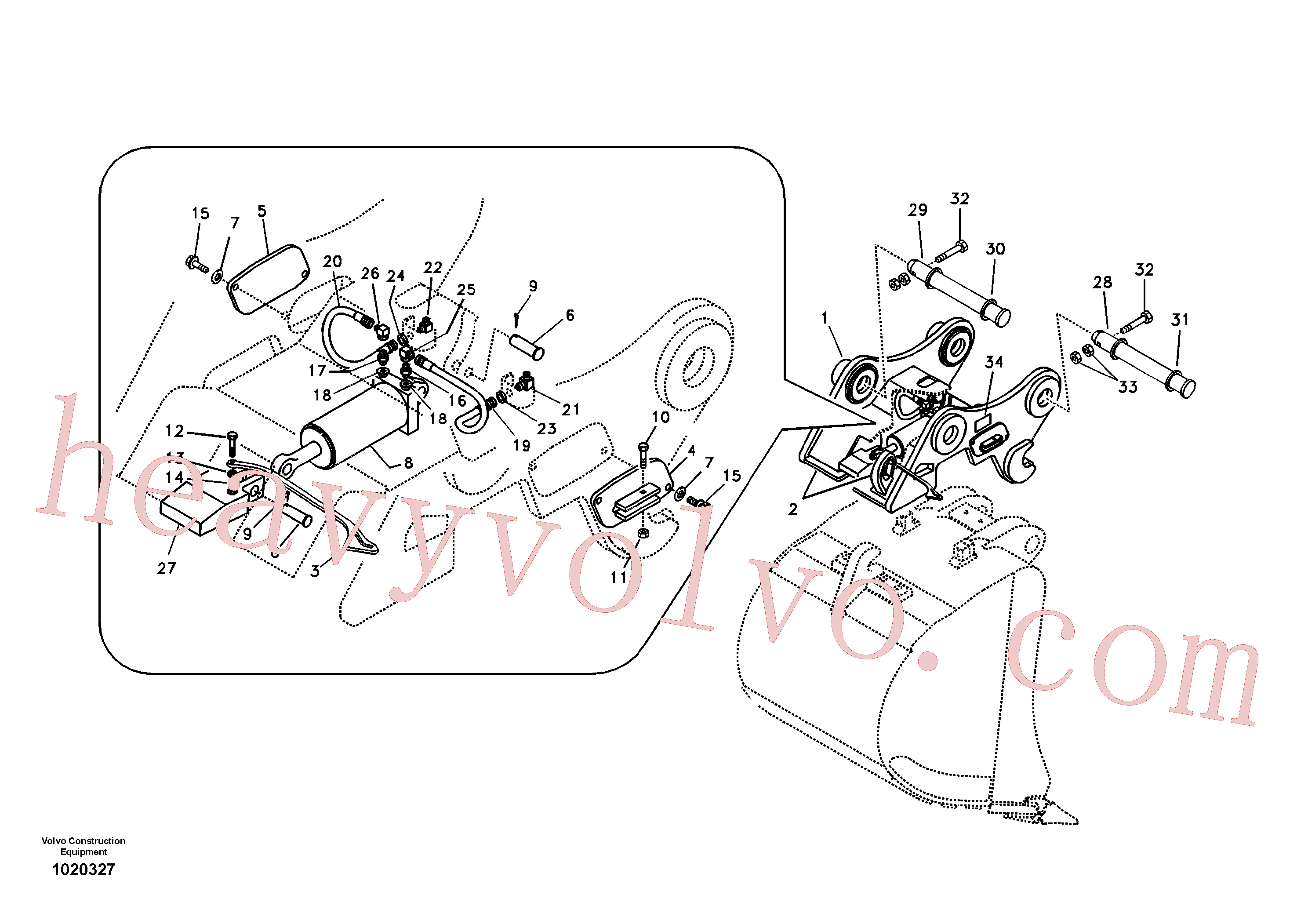 SA1192-02890 Warning decal for Volvo Excavator Parts