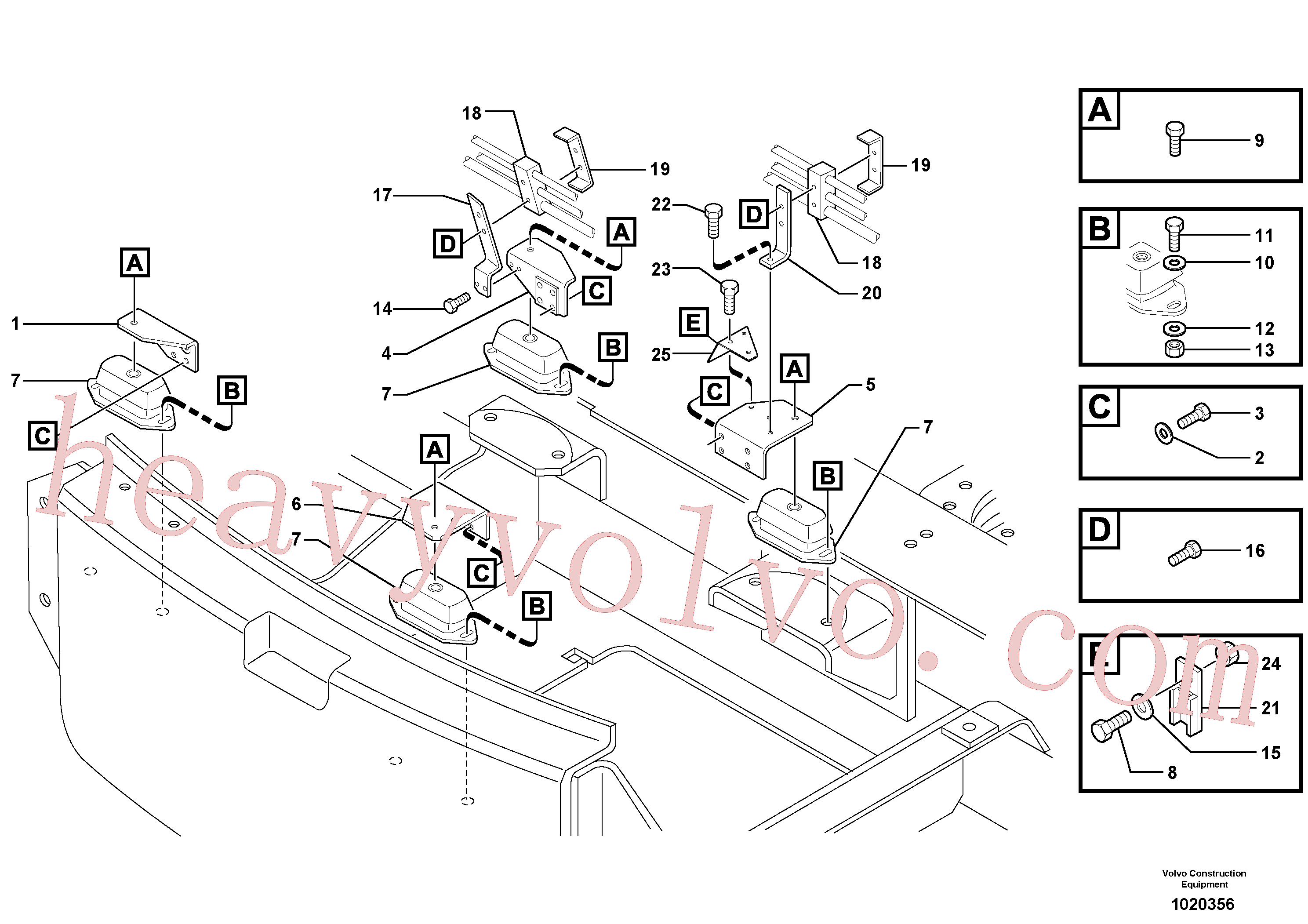 VOE11802401 Washer for Volvo Excavator Parts
