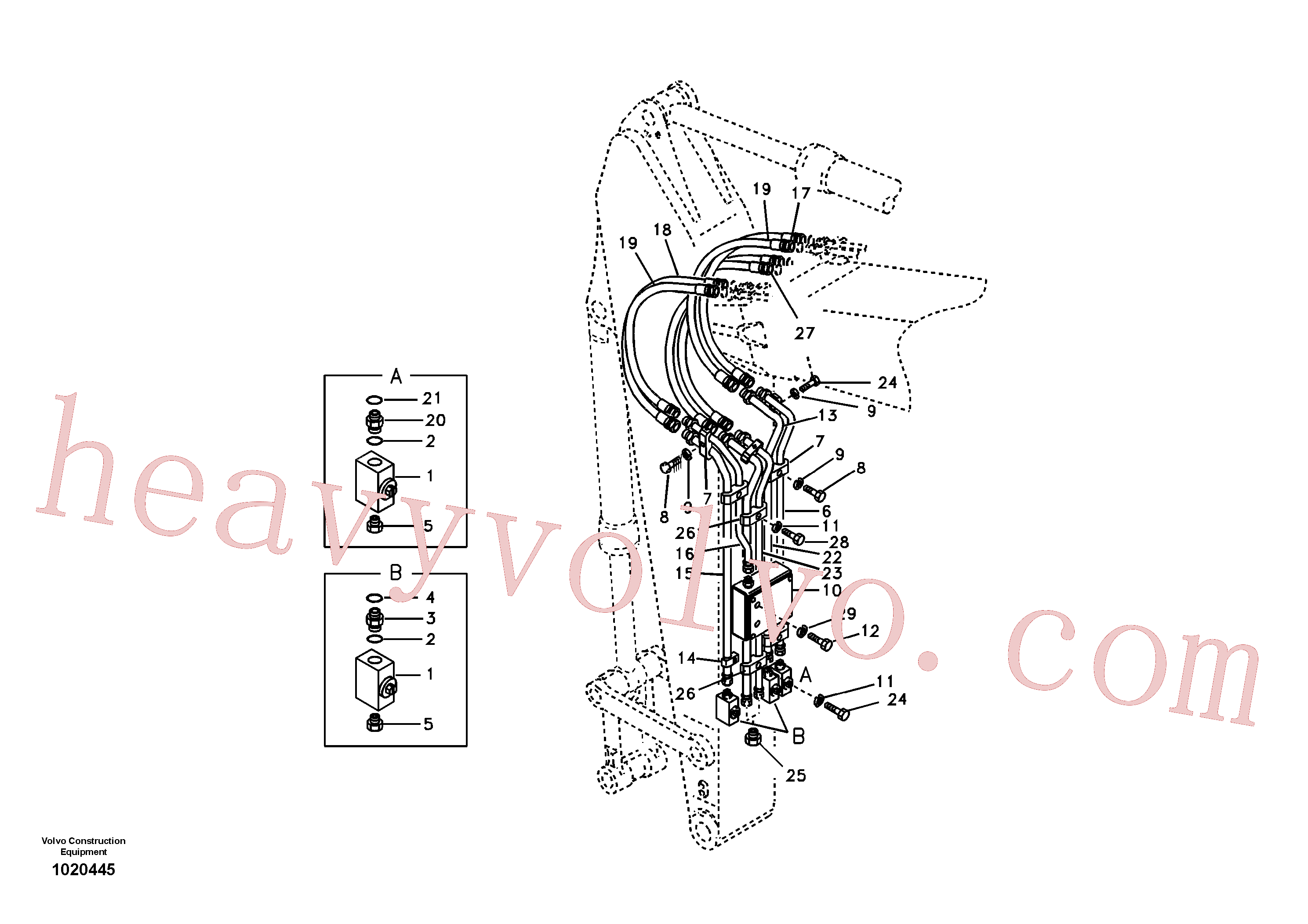 Volvo excavator part VOE14511961 Pipe for sale