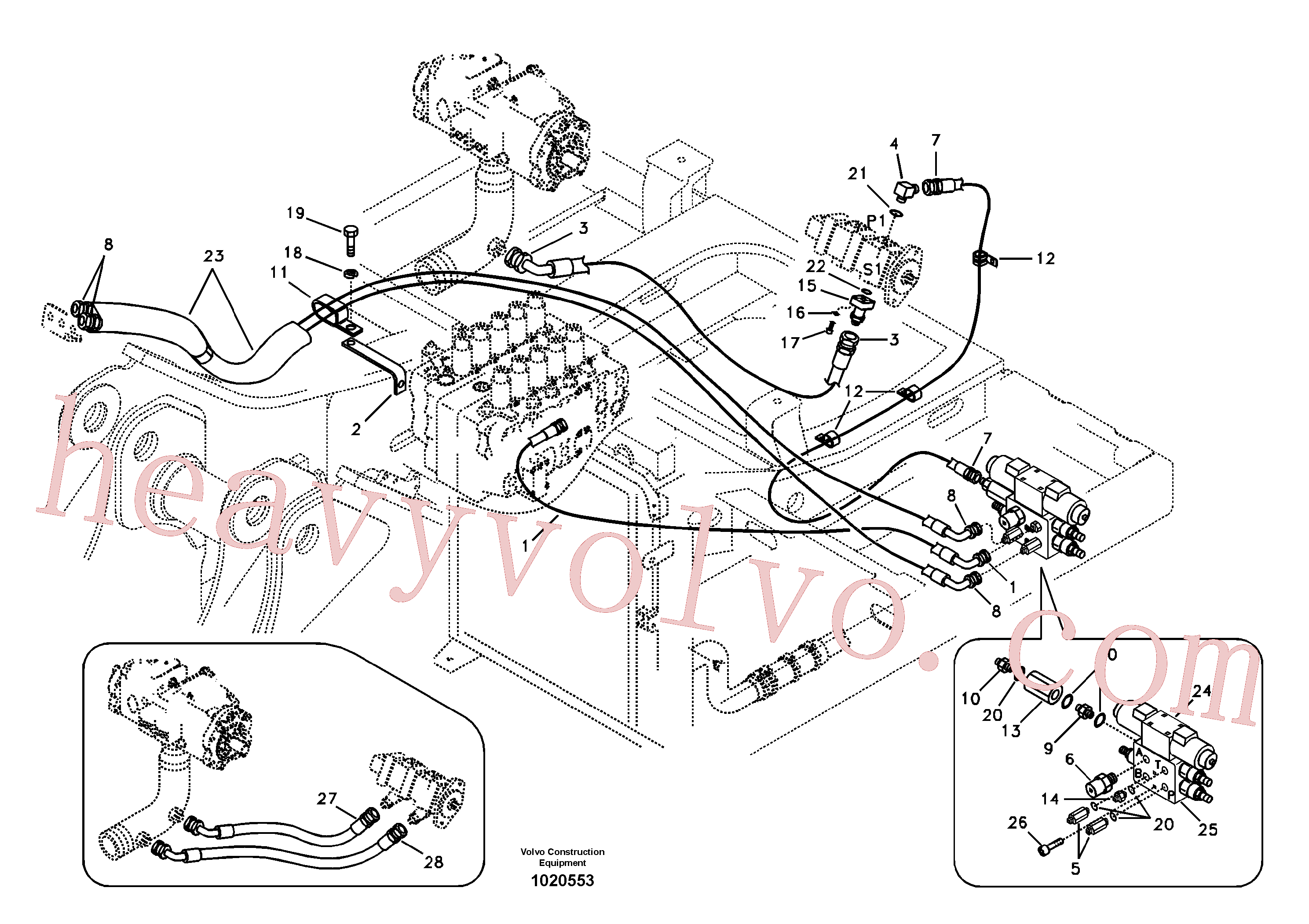 VOE14531088 Non-return valve for Volvo Excavator Parts