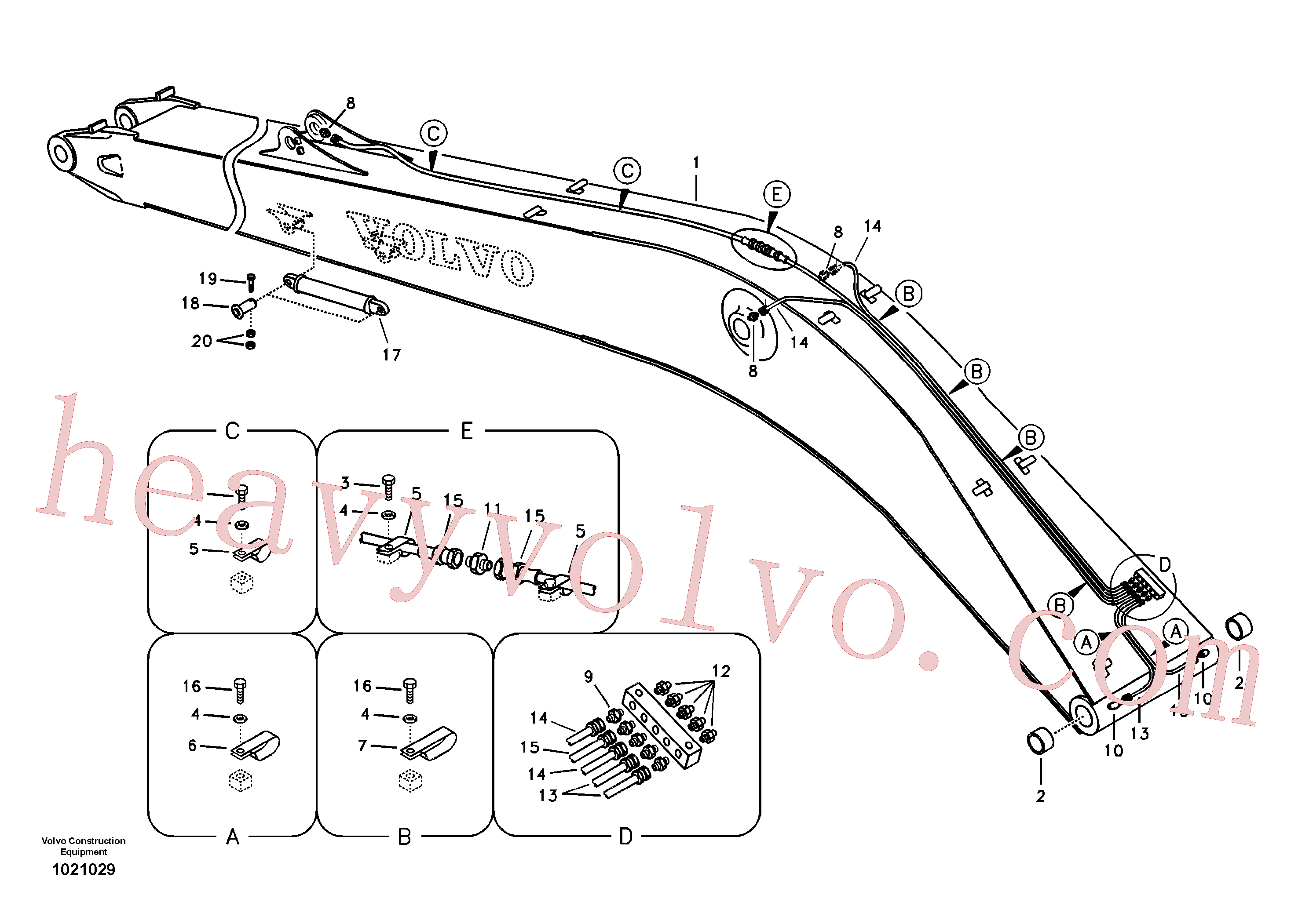 Wholesale SA1073-05300 Pin for Volvo Excavator