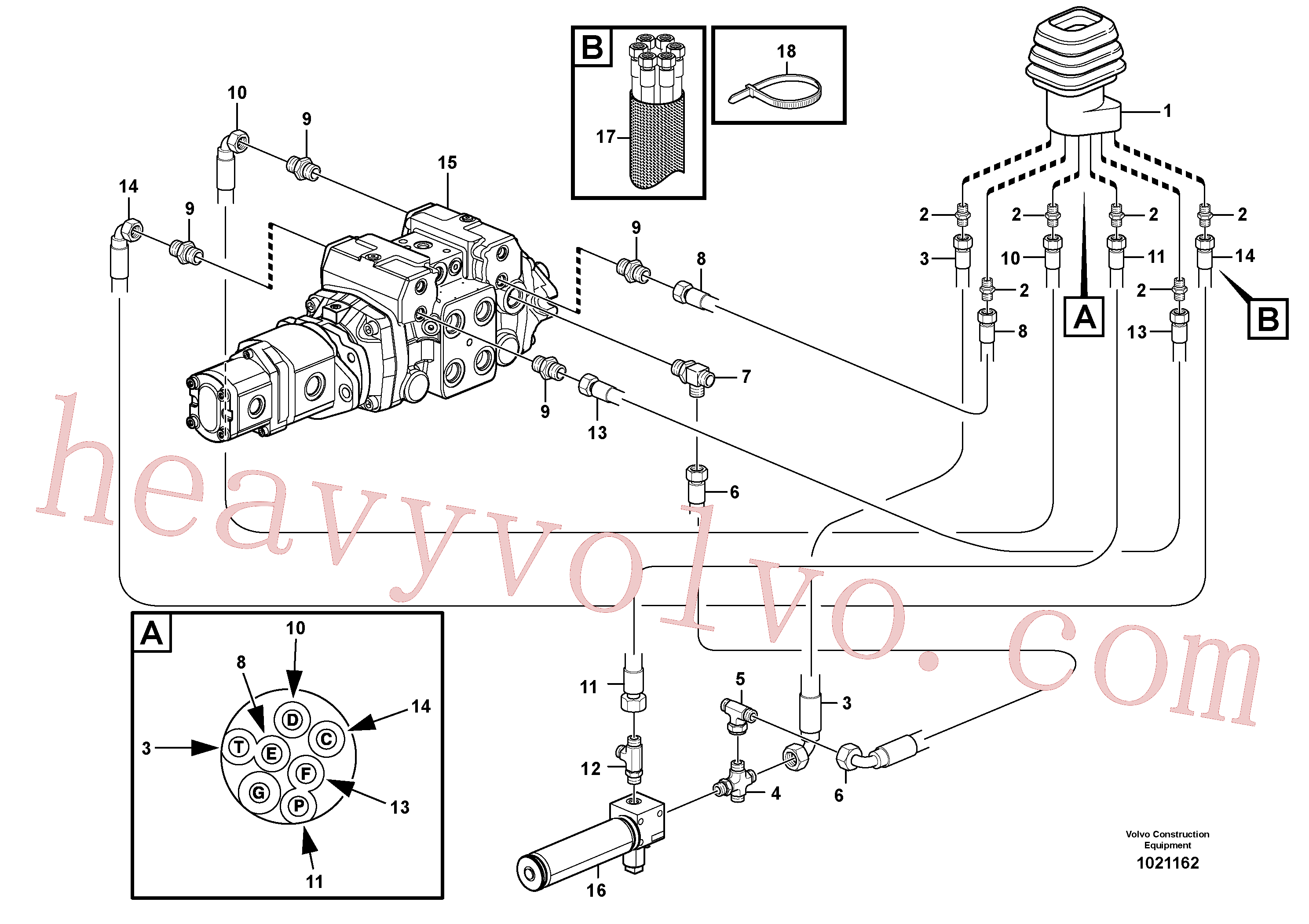 Volvo excavator part VOE11841876 Connector for sale