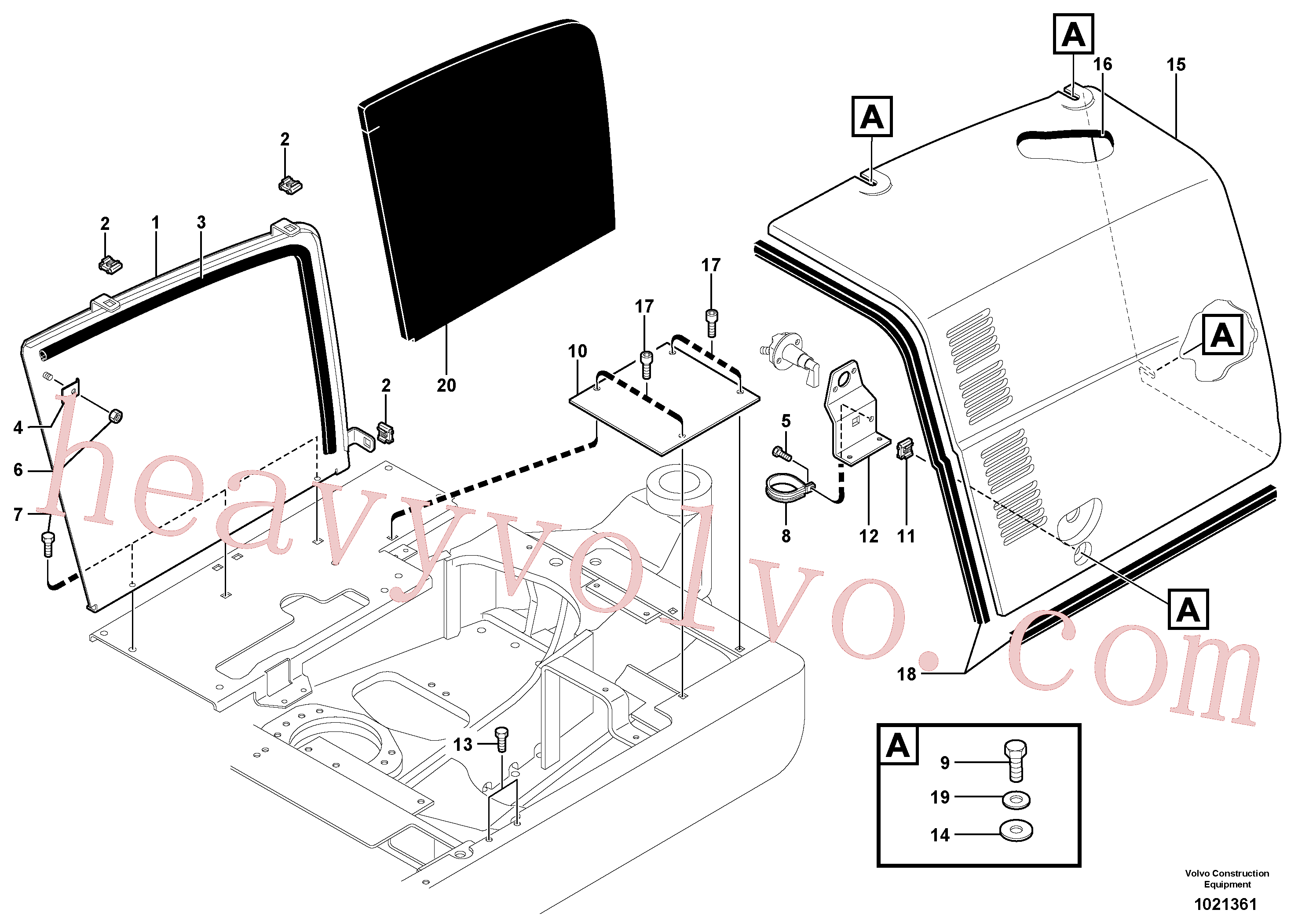 China Made VOE11802340 Nut parts for Volvo Excavator