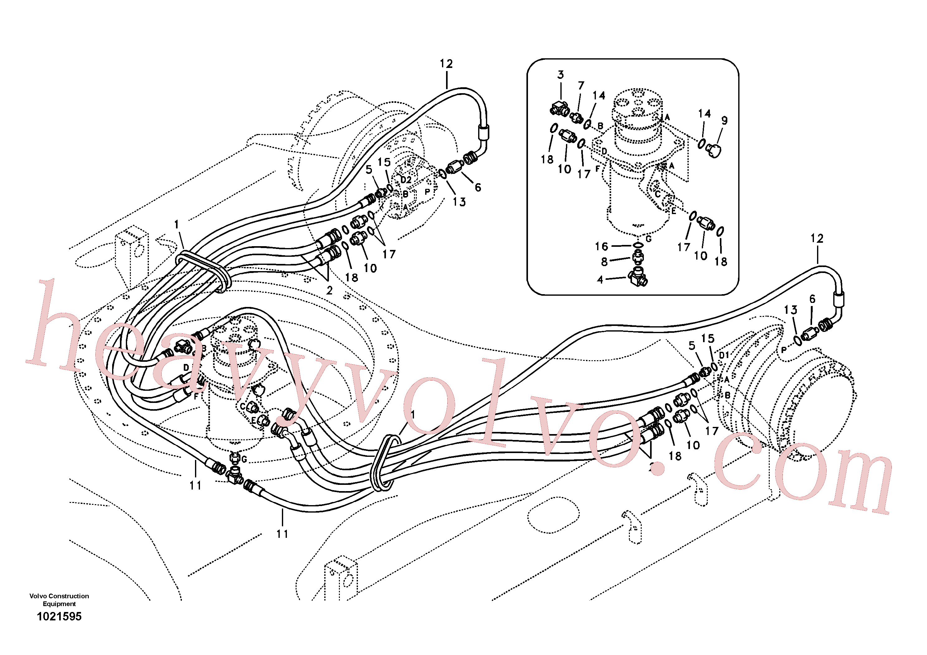 Wholesale SA9453-02257 Hose assembly for Volvo Excavator