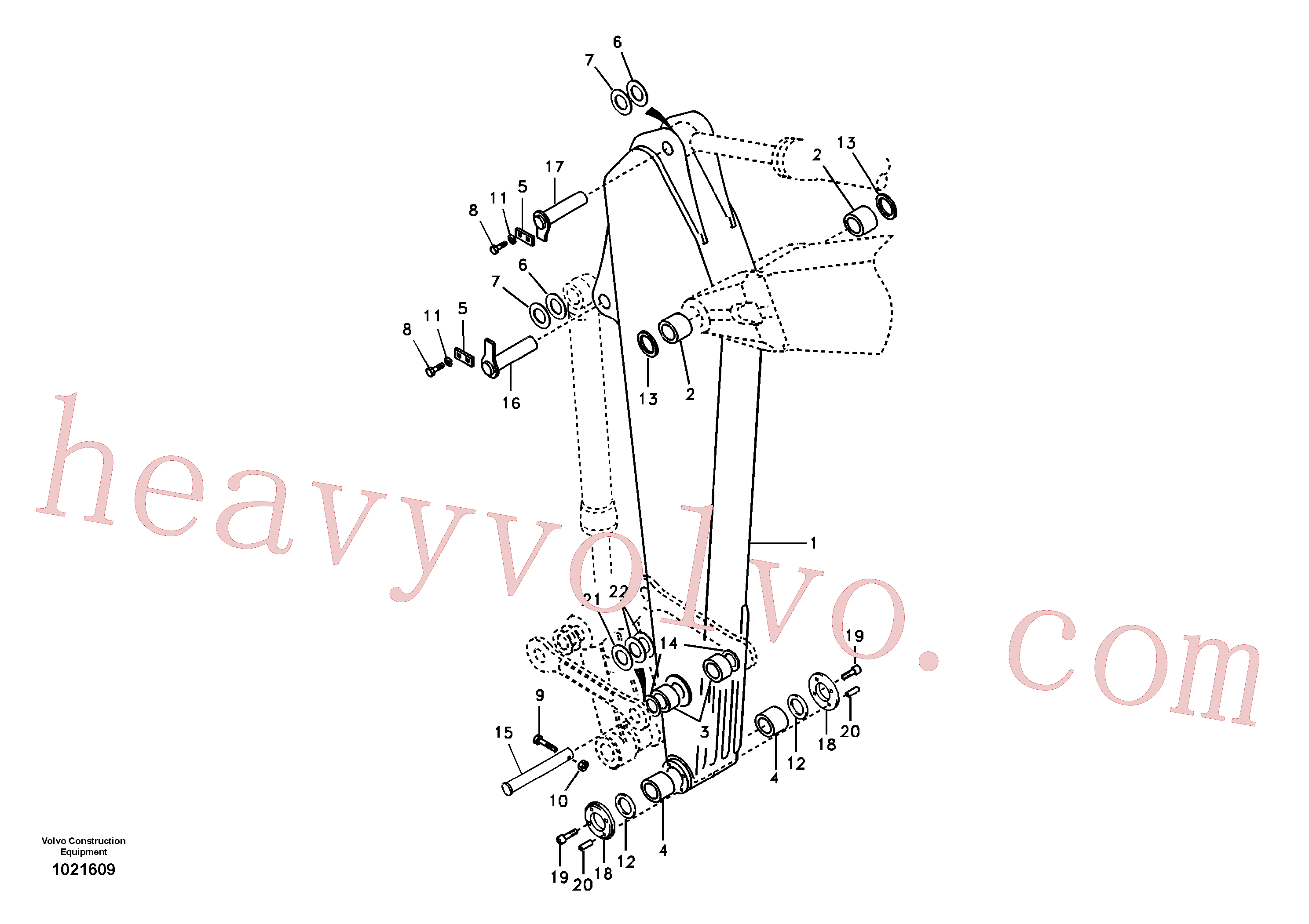 Volvo excavator part VOE14543190 Pin for sale