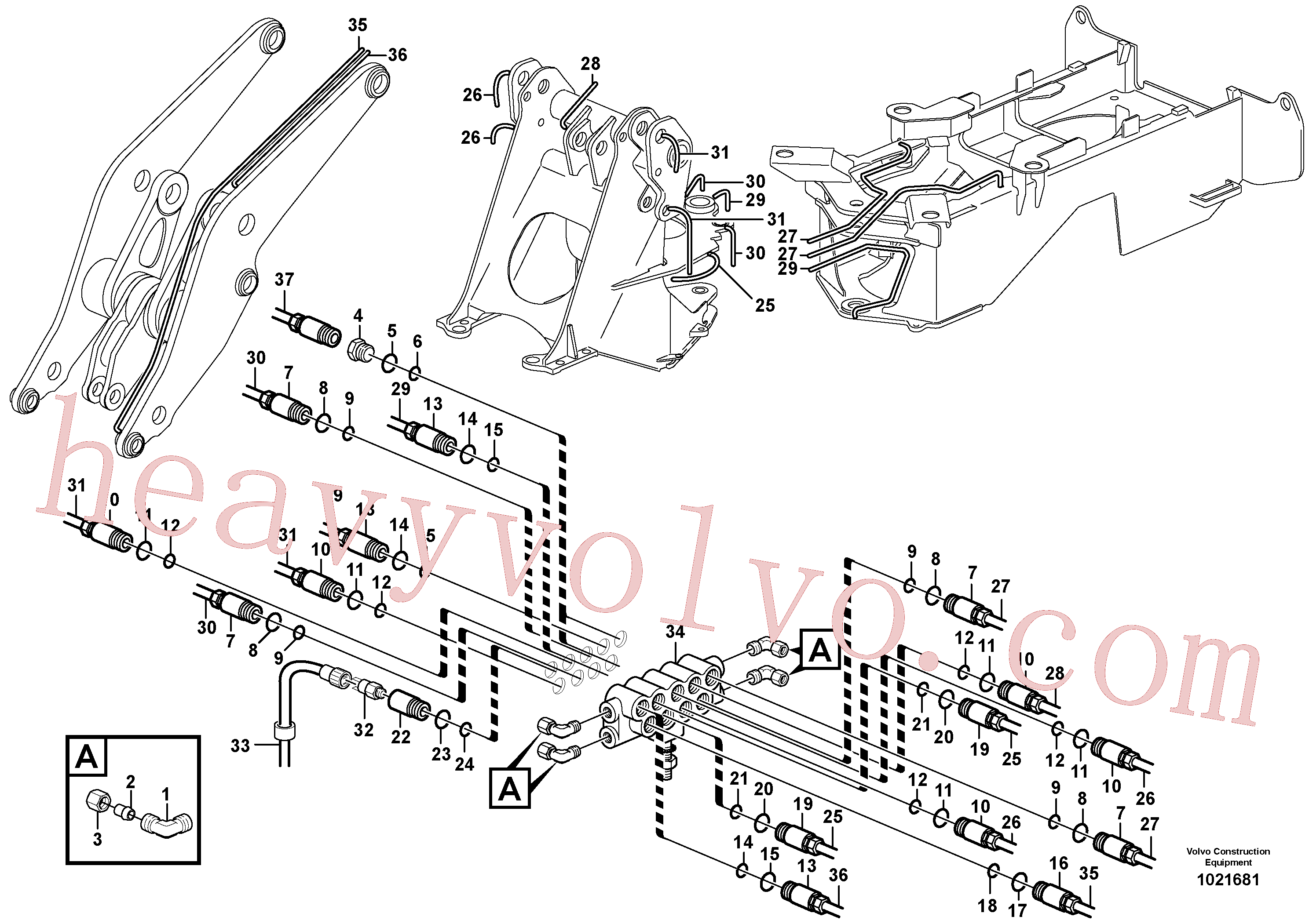 Volvo excavator part VOE11432340 Hose for sale