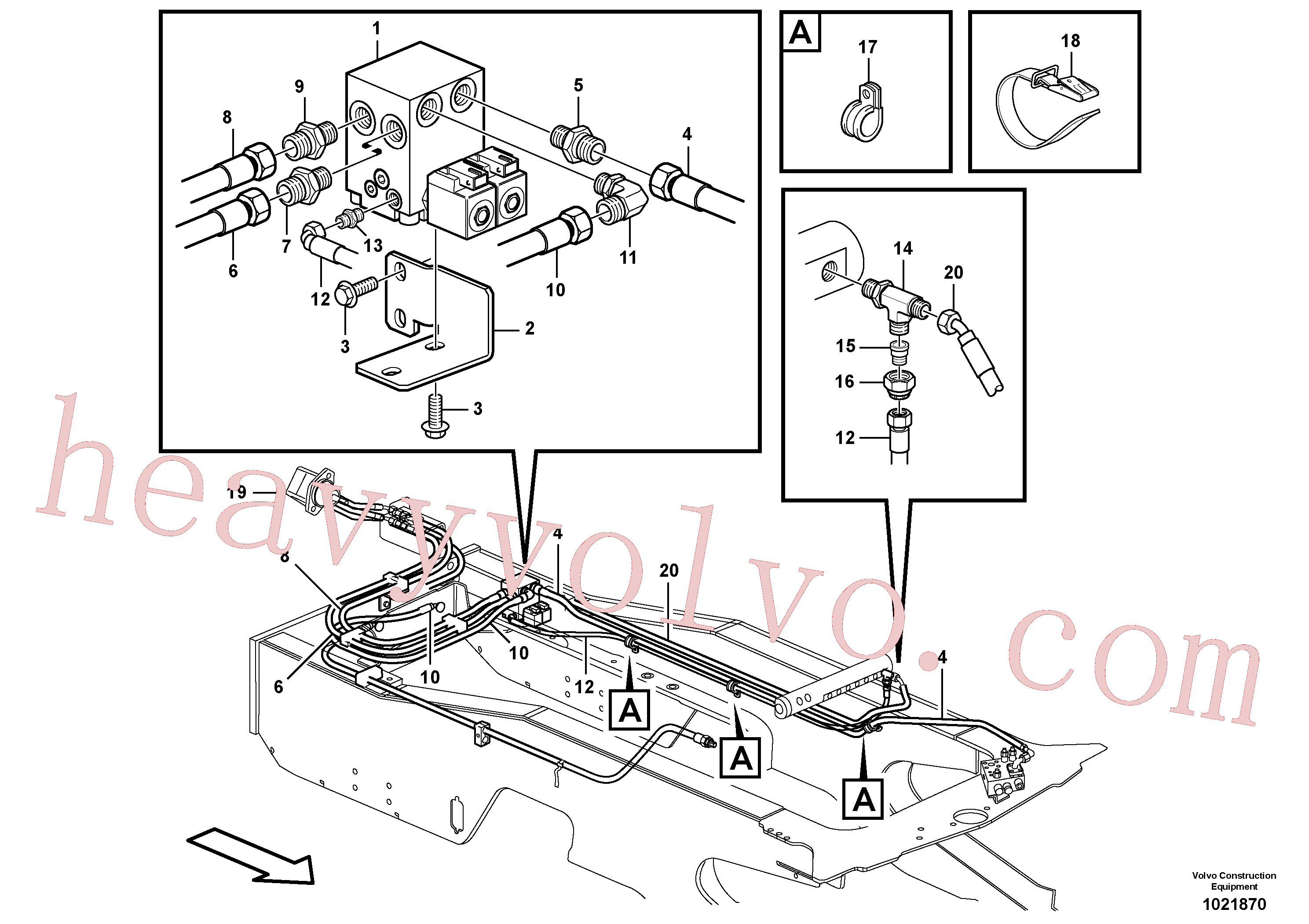 China Made VOE936148 Nipple parts for Volvo Excavator