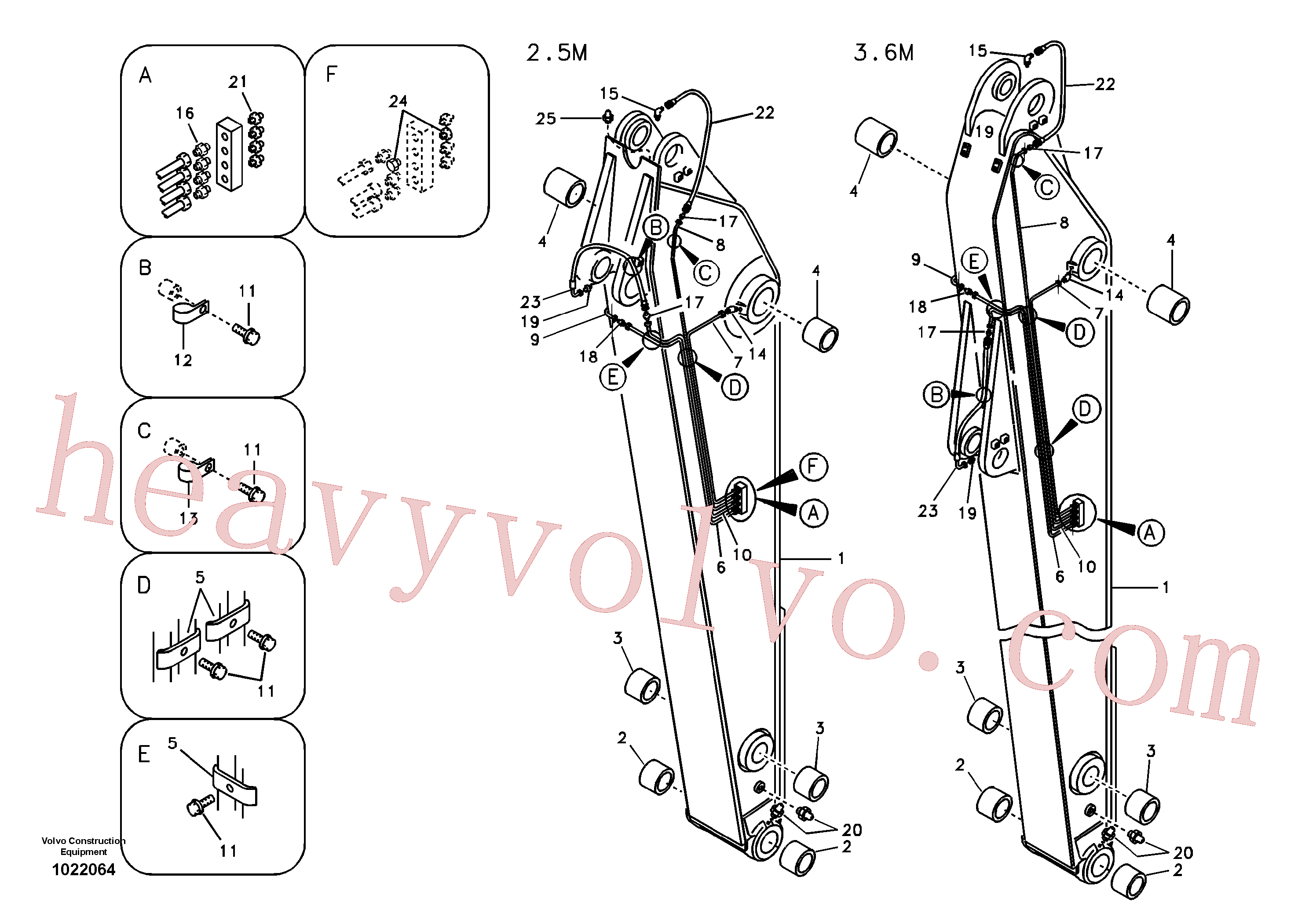 VOE14563049 Arm for Volvo Excavator spare