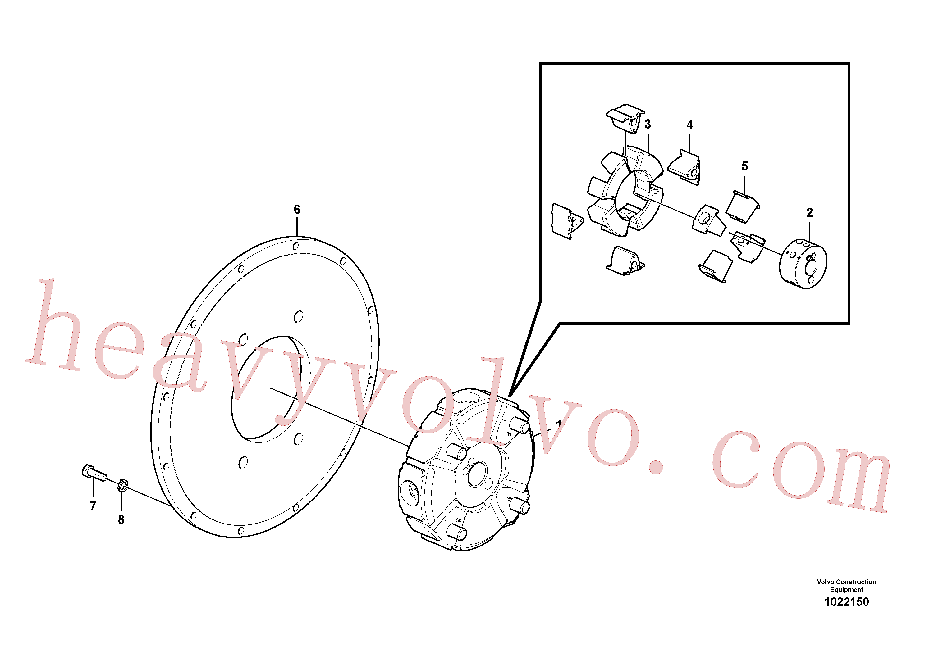 VOE14532507 Flexible coupling for Volvo Excavator spare
