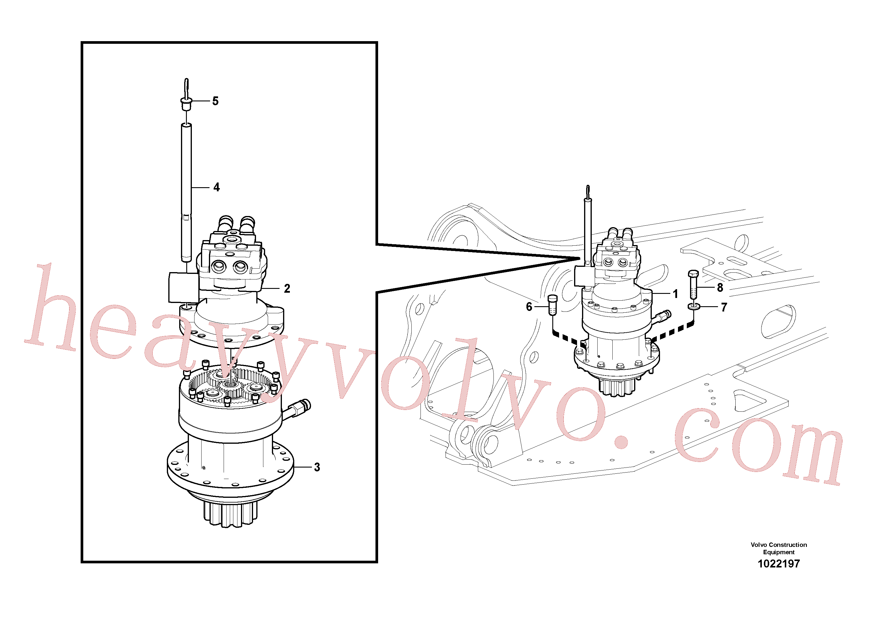 Volvo VOE14538545 Swing motor aftermarket part for sale