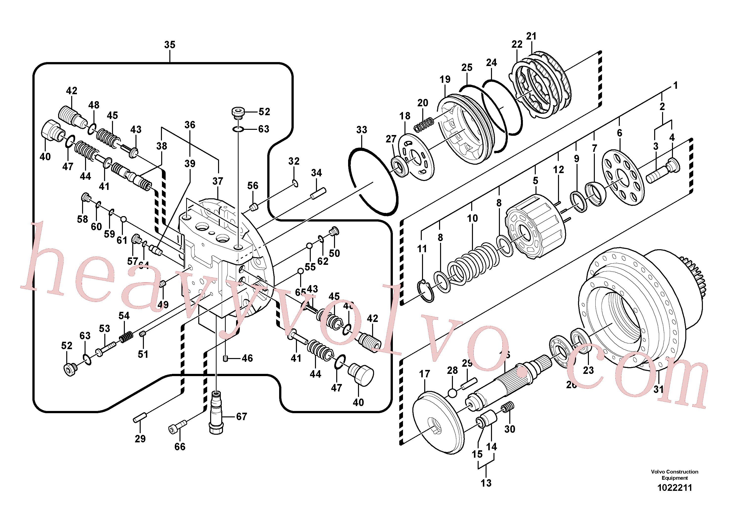 China Made SA8230-28900 Piston parts for Volvo Excavator