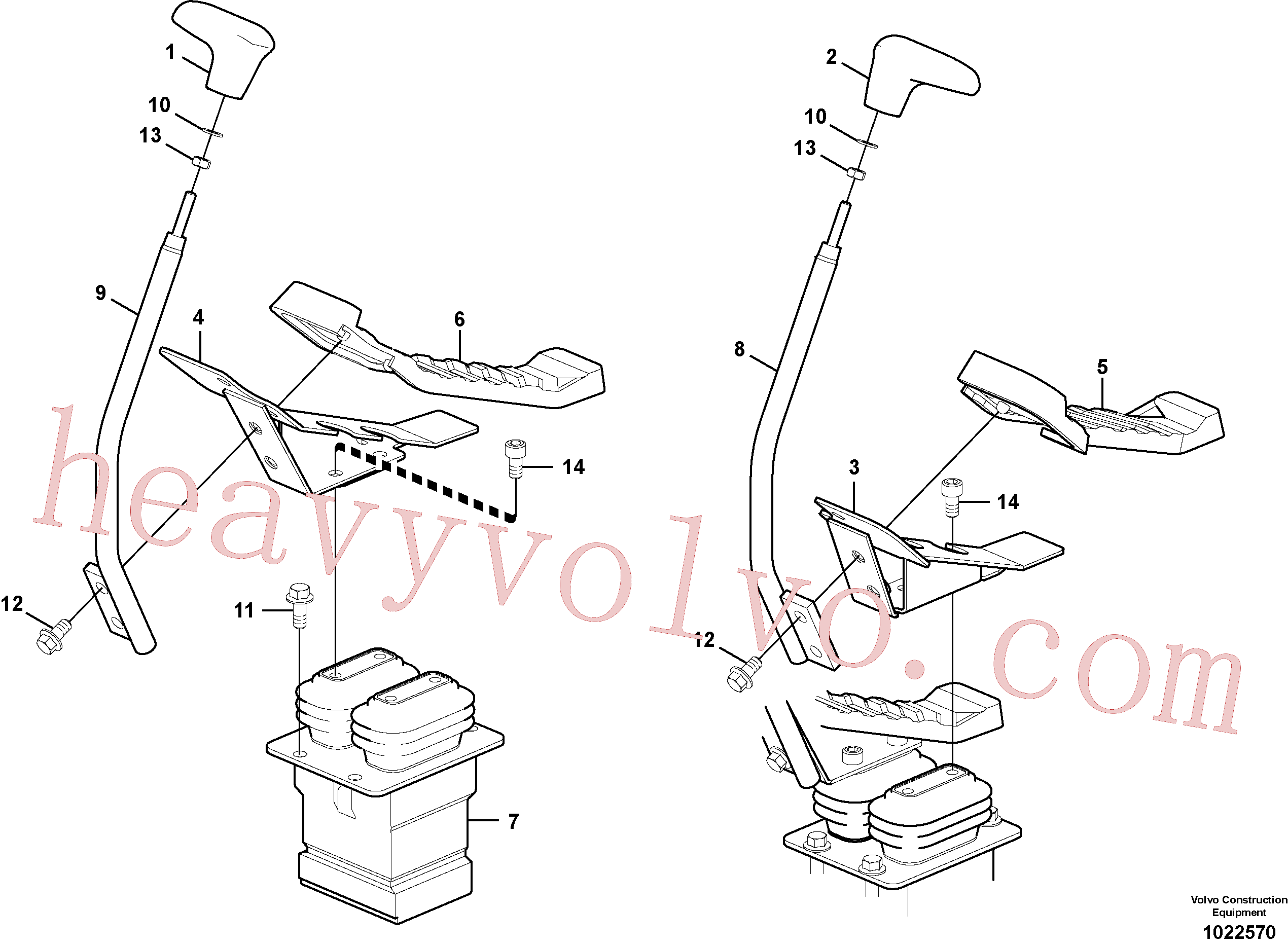Volvo Assembly VOE14542407 Control lever for sale