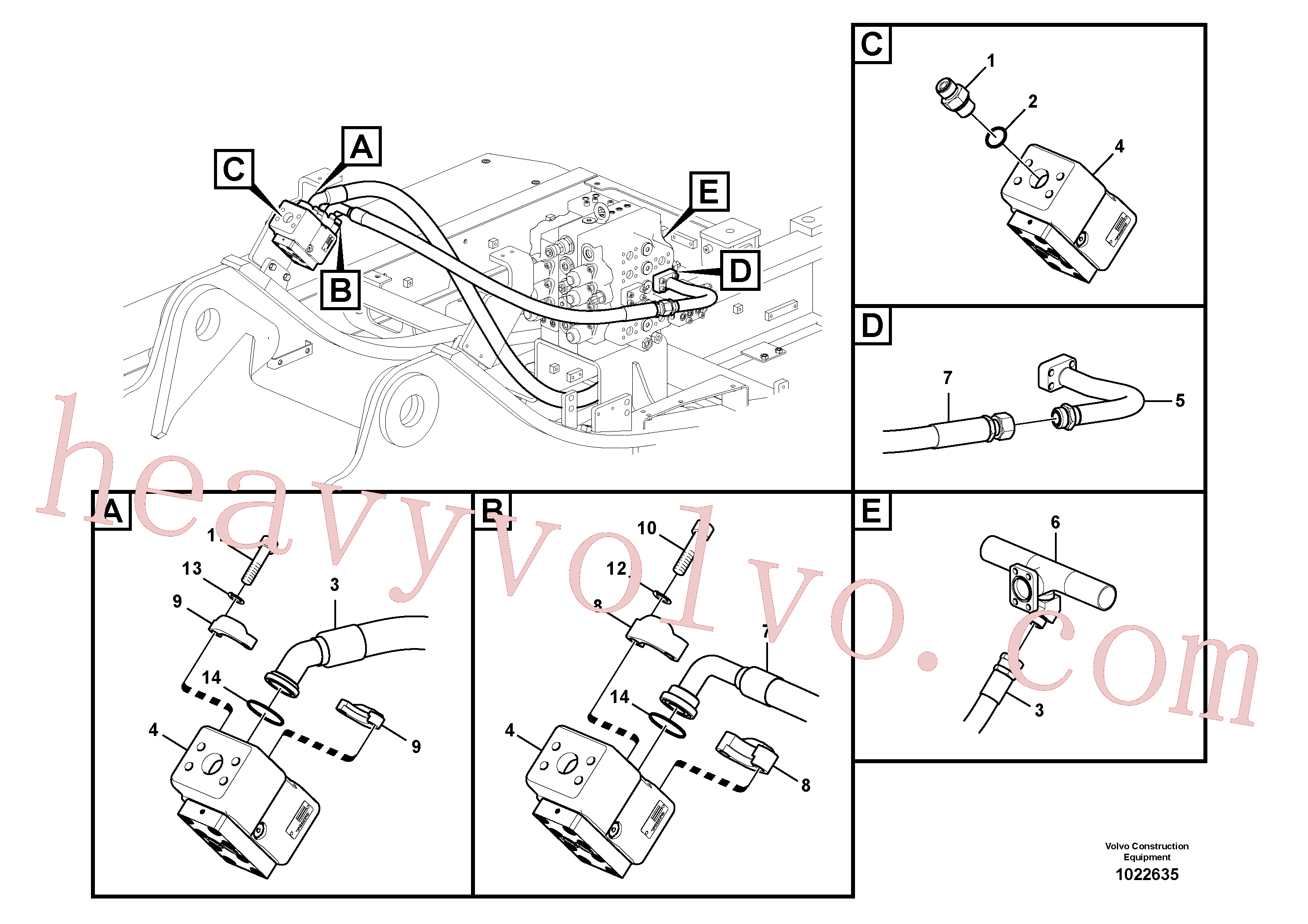China Made VOE14553090 Pipe parts for Volvo Excavator