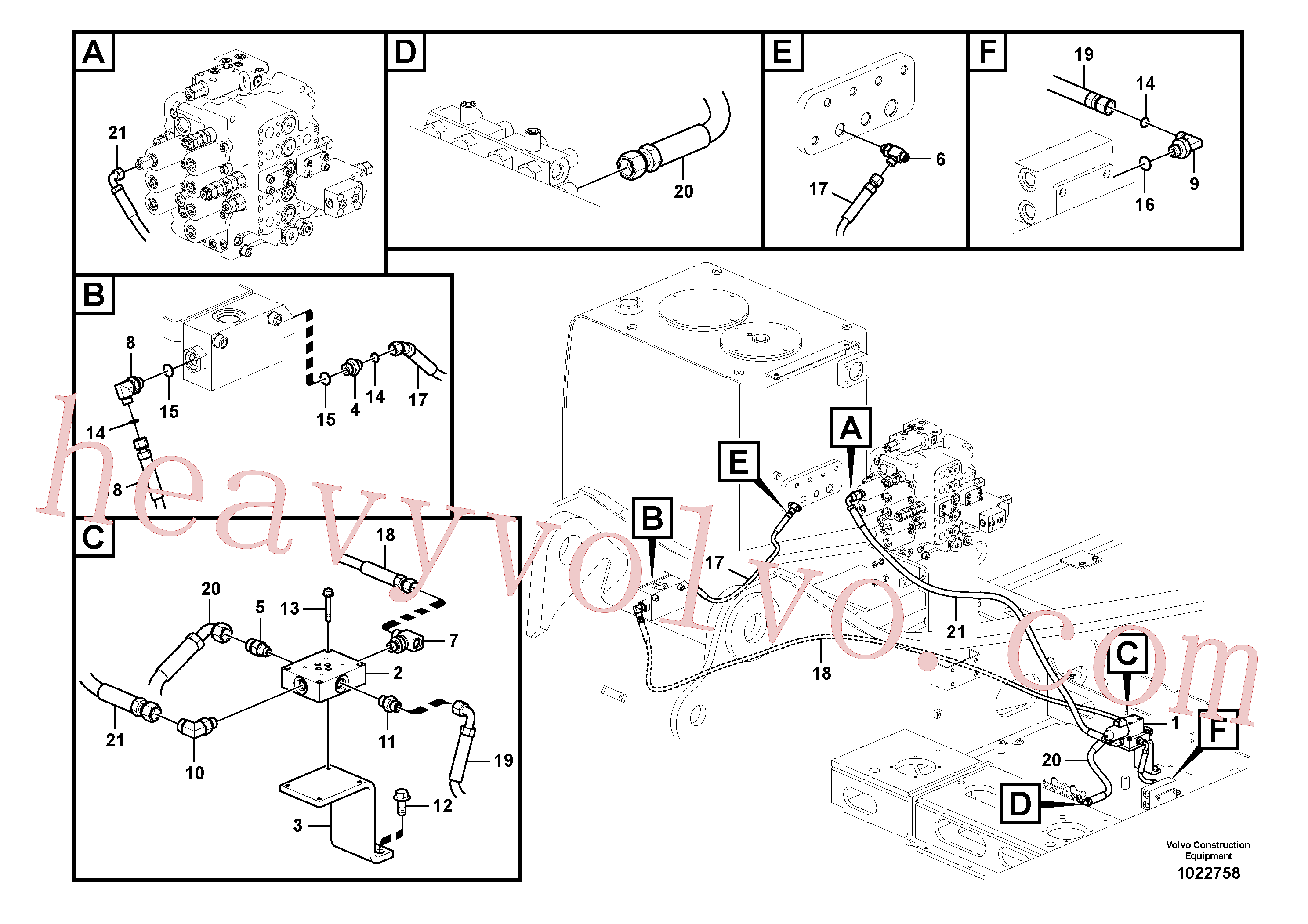 Volvo excavator part VOE937412 Pilot for sale