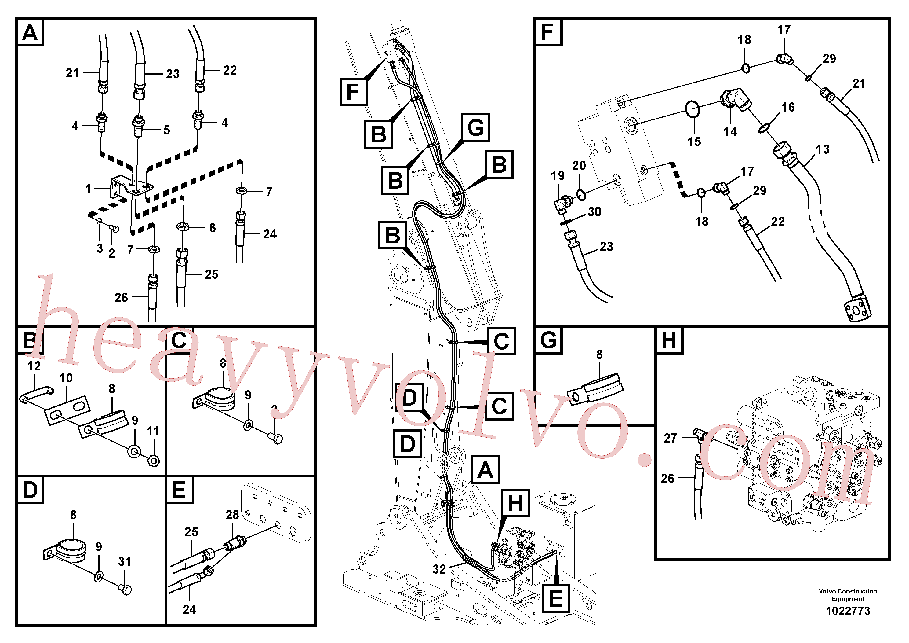 Volvo excavator part VOE14544039 T-nipple for sale