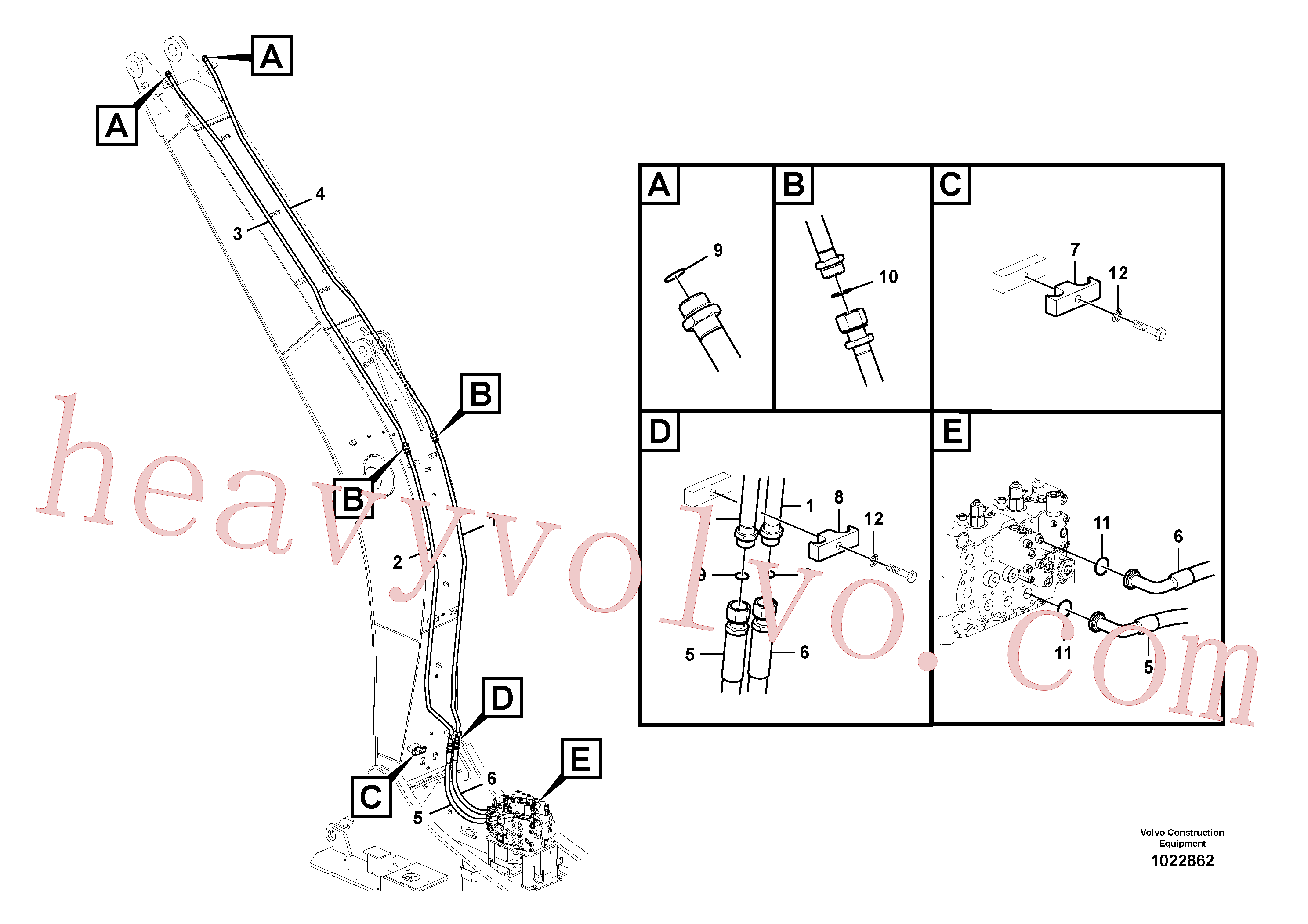 Volvo excavator part VOE14533970 Pipe for sale