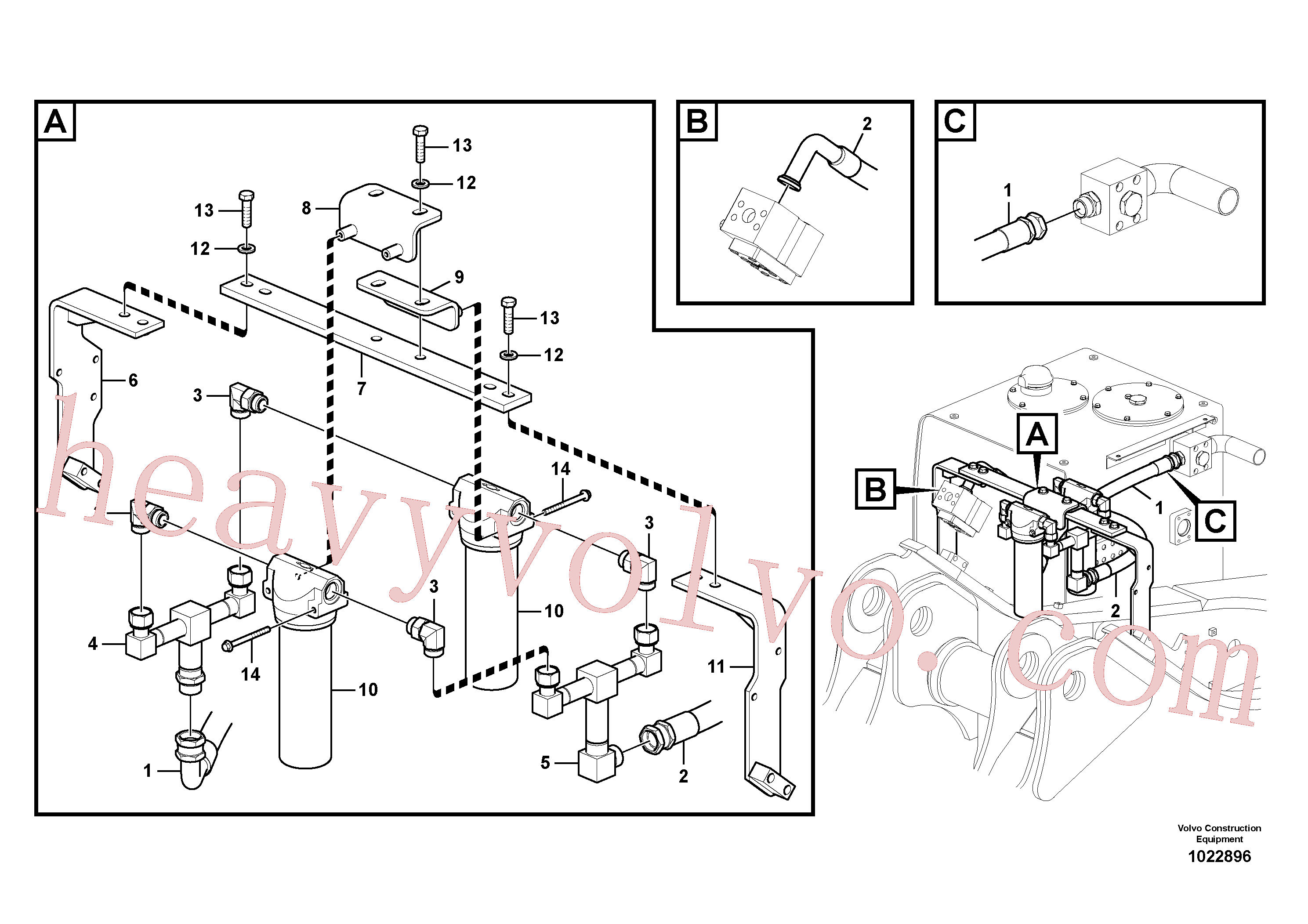 Volvo excavator part VOE14510906 Bracket for sale