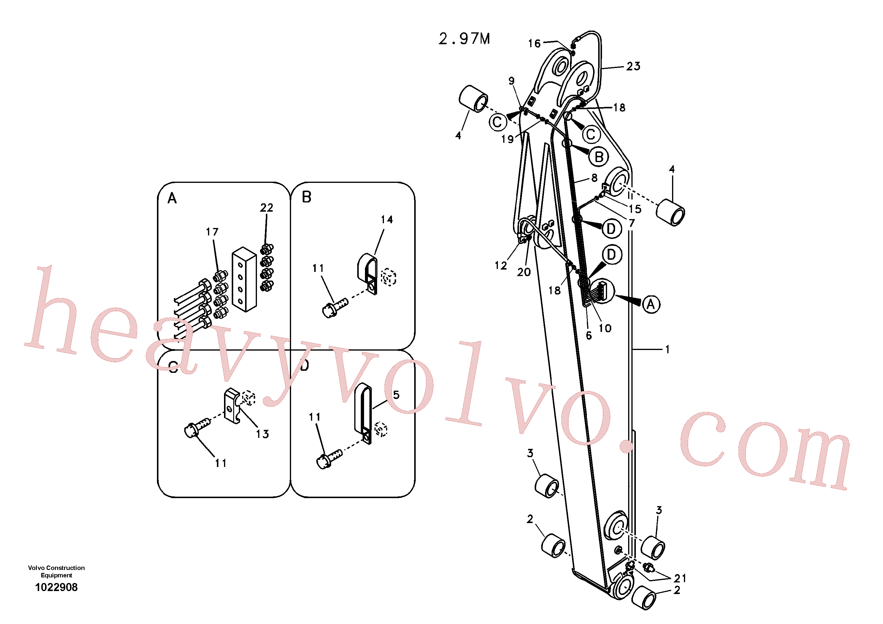 VOE14532020 Pipe for Volvo Excavator Parts