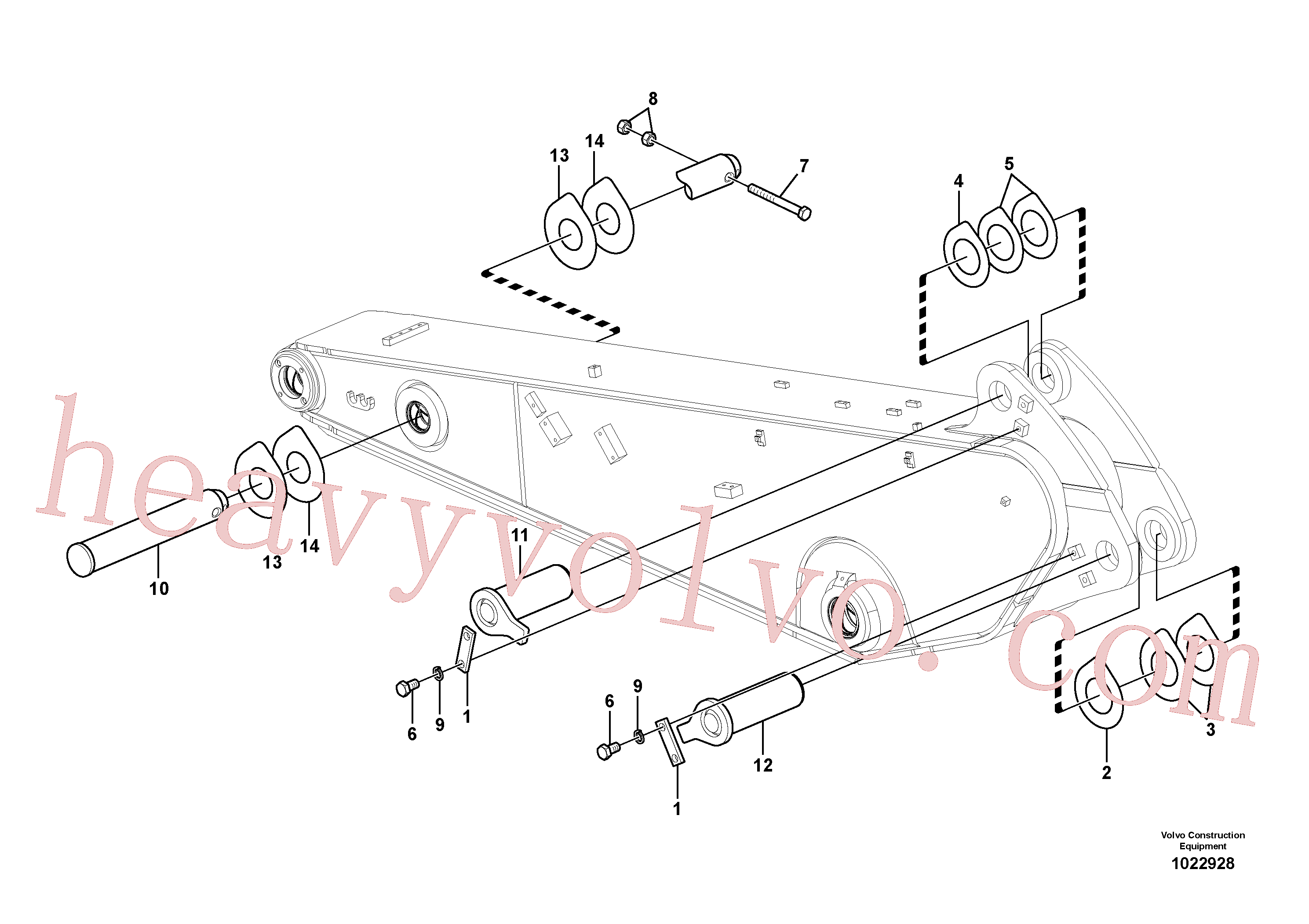 Volvo excavator part VOE14543190 Pin for sale