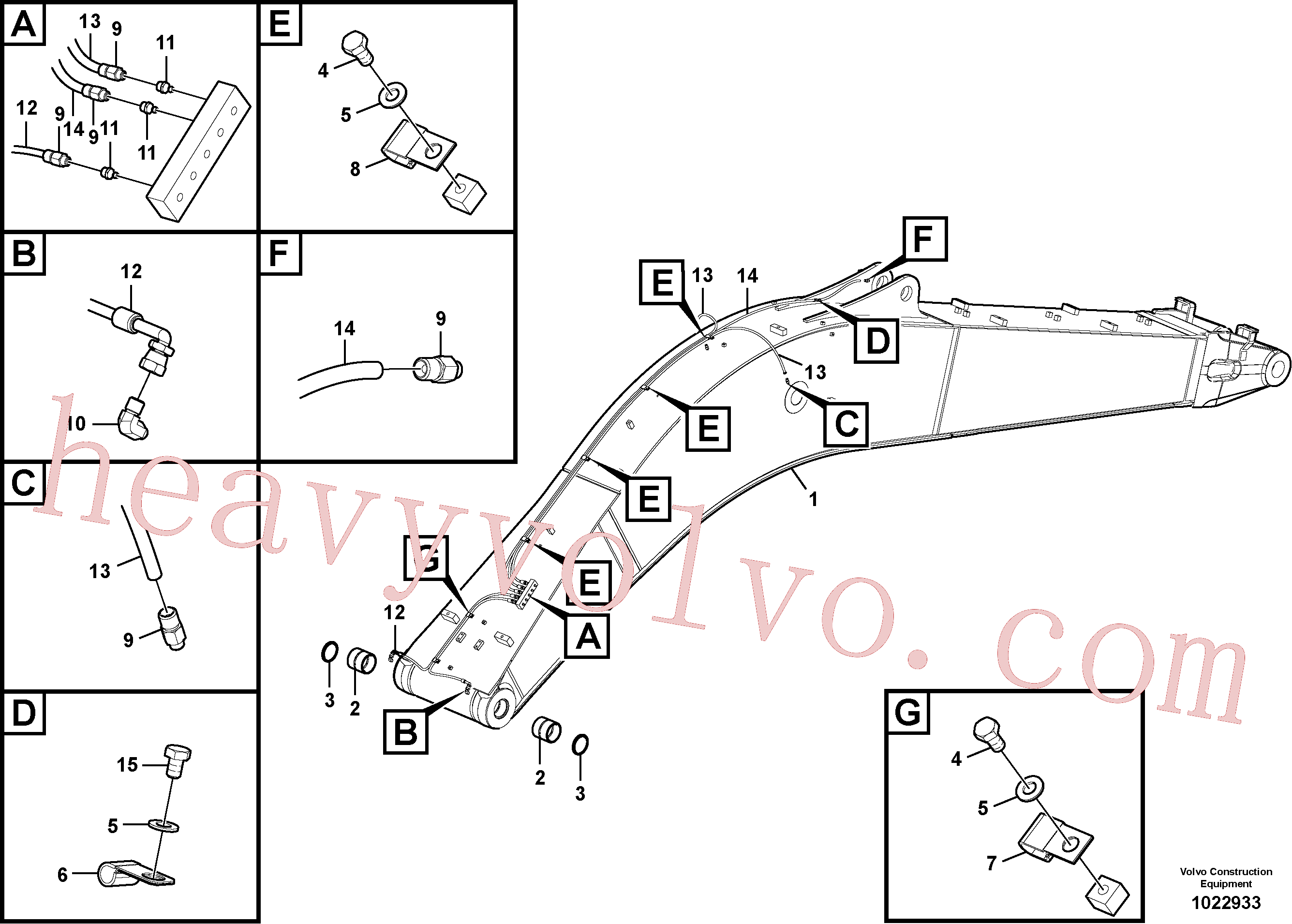 Volvo excavator part VOE14645737 Bushing for sale