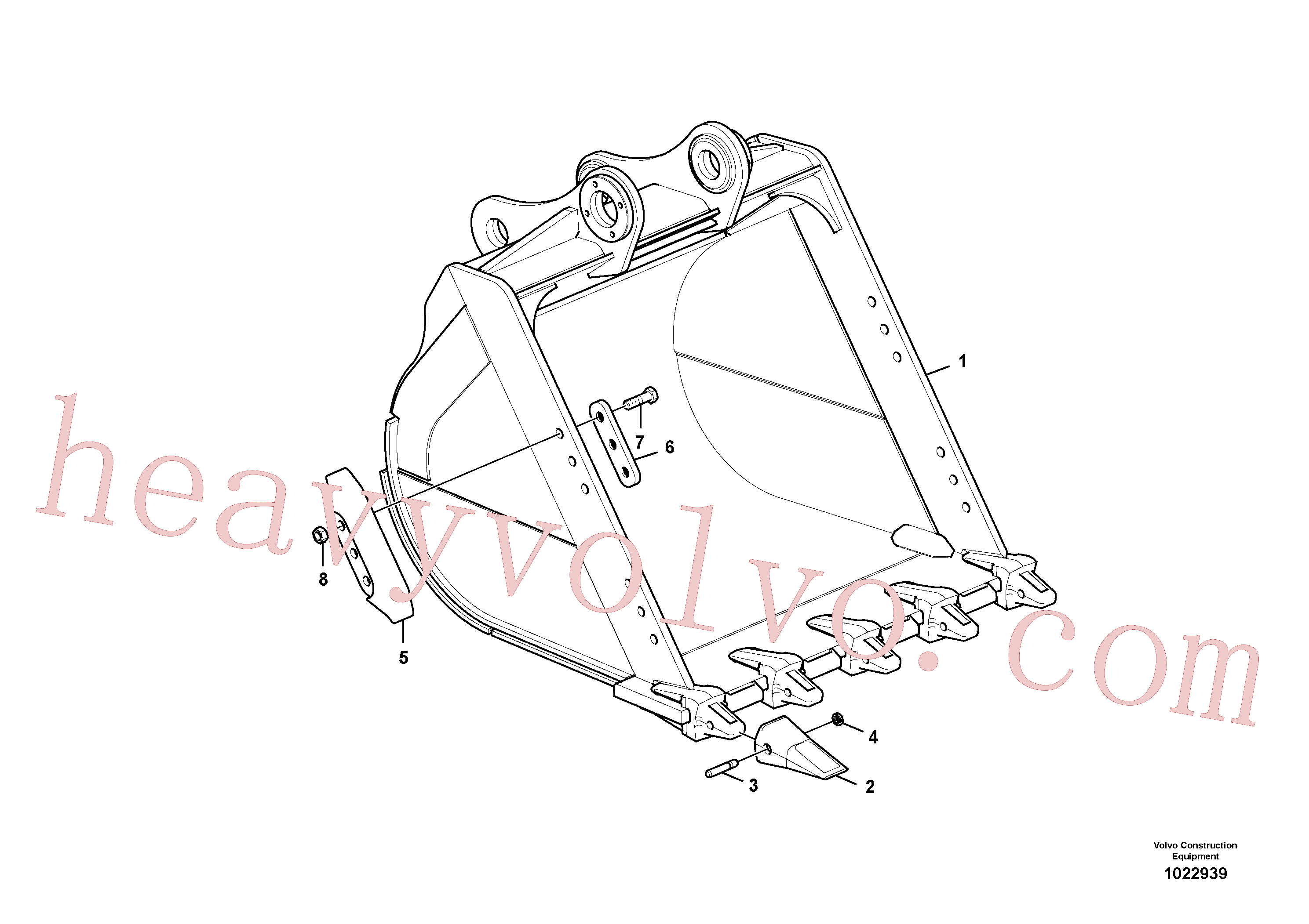 VOE14624229 Bucket for Volvo Excavator spare