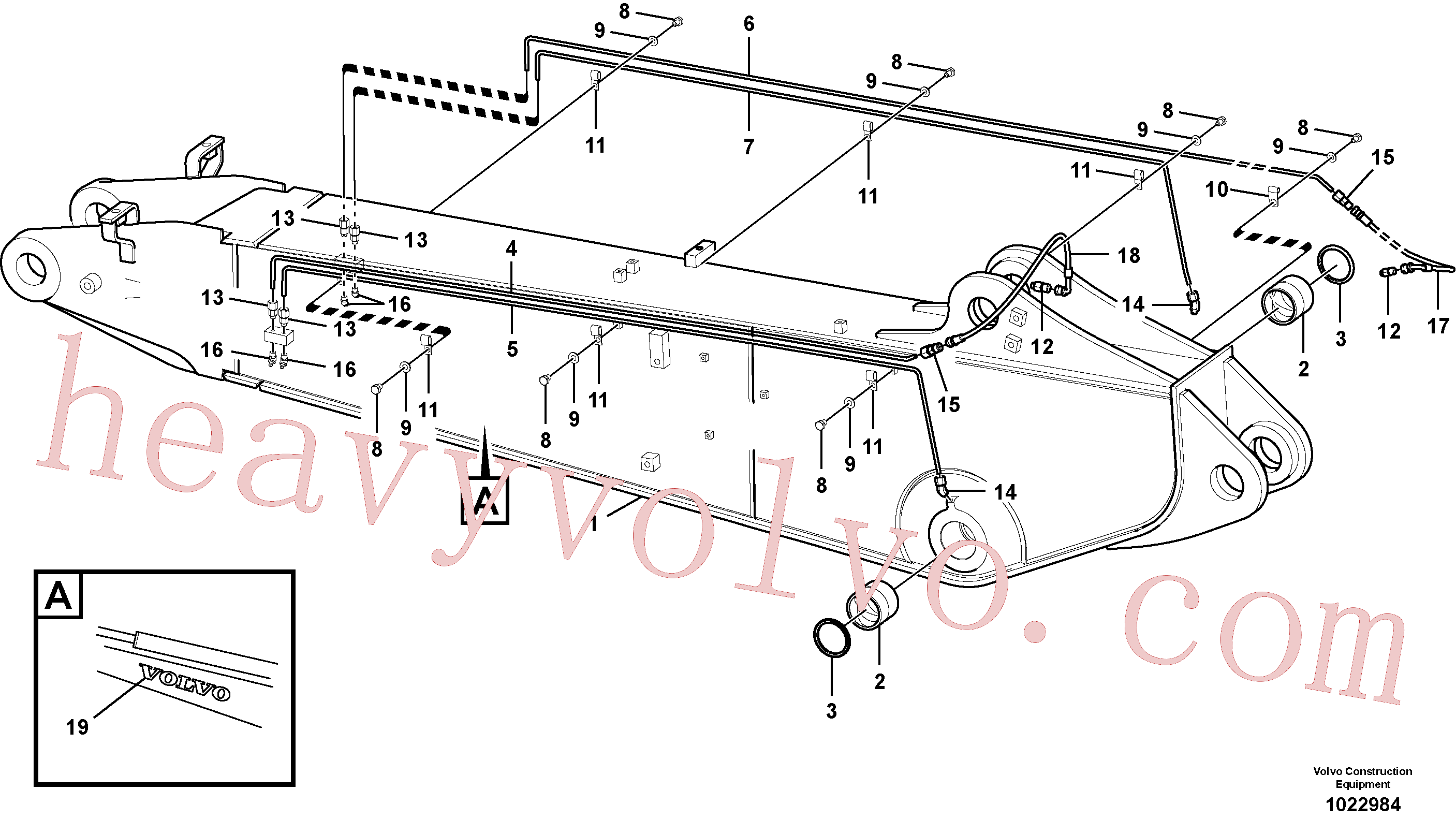 Volvo excavator part VOE14557915 Excavator boom for sale