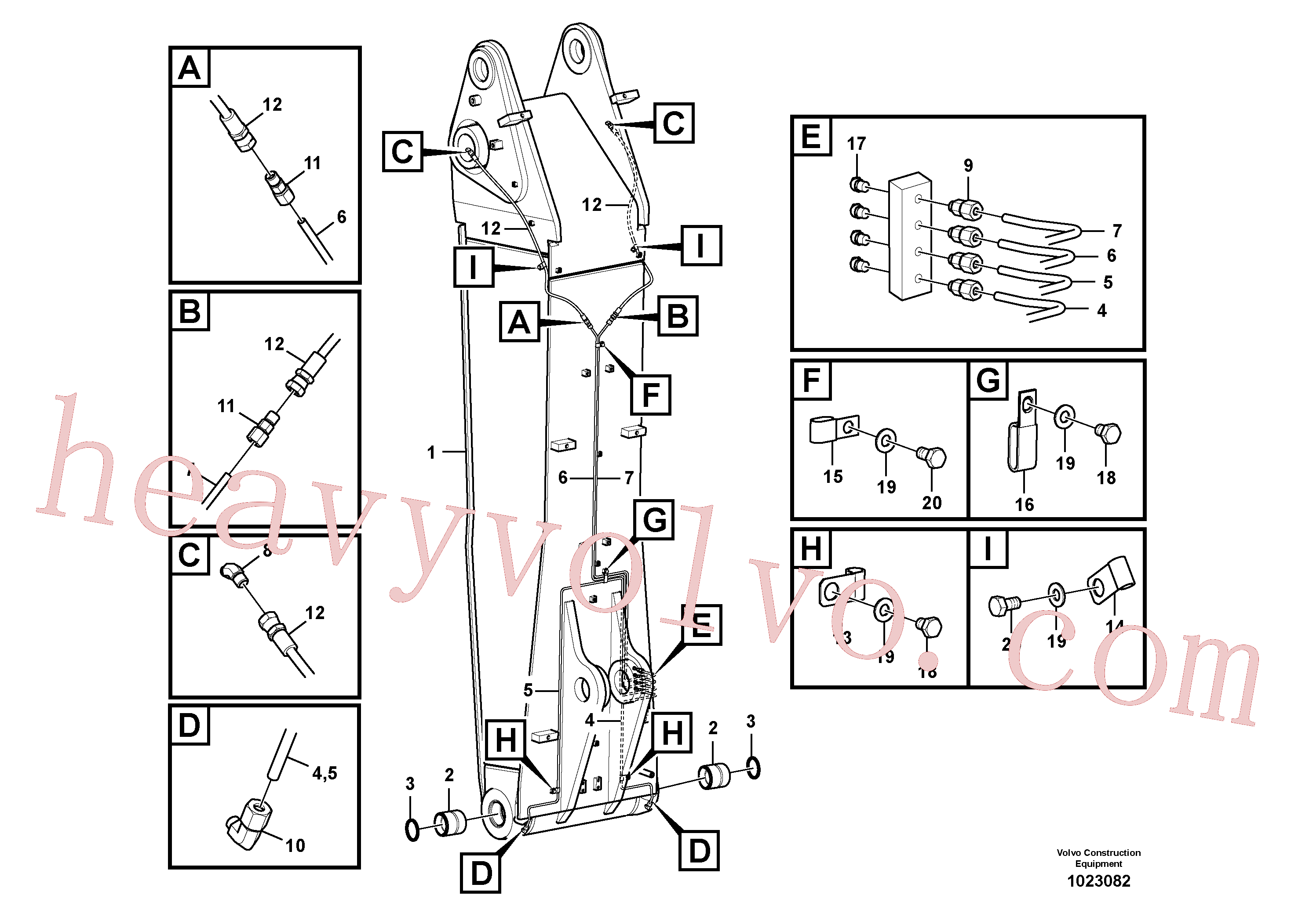 VOE14567336 Pipe for Volvo Excavator spare