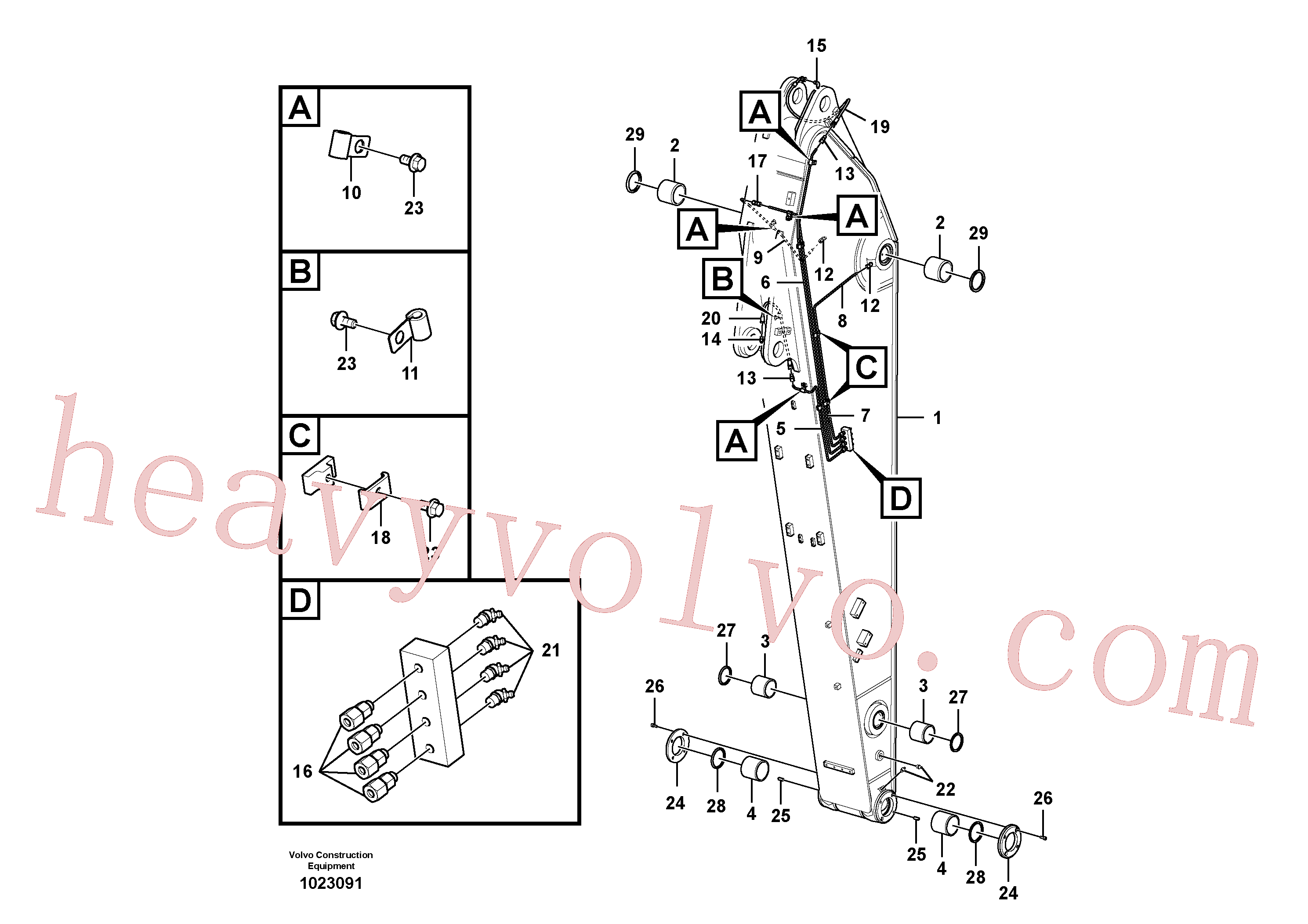 VOE14603262 Dipper arm for Volvo Excavator Parts
