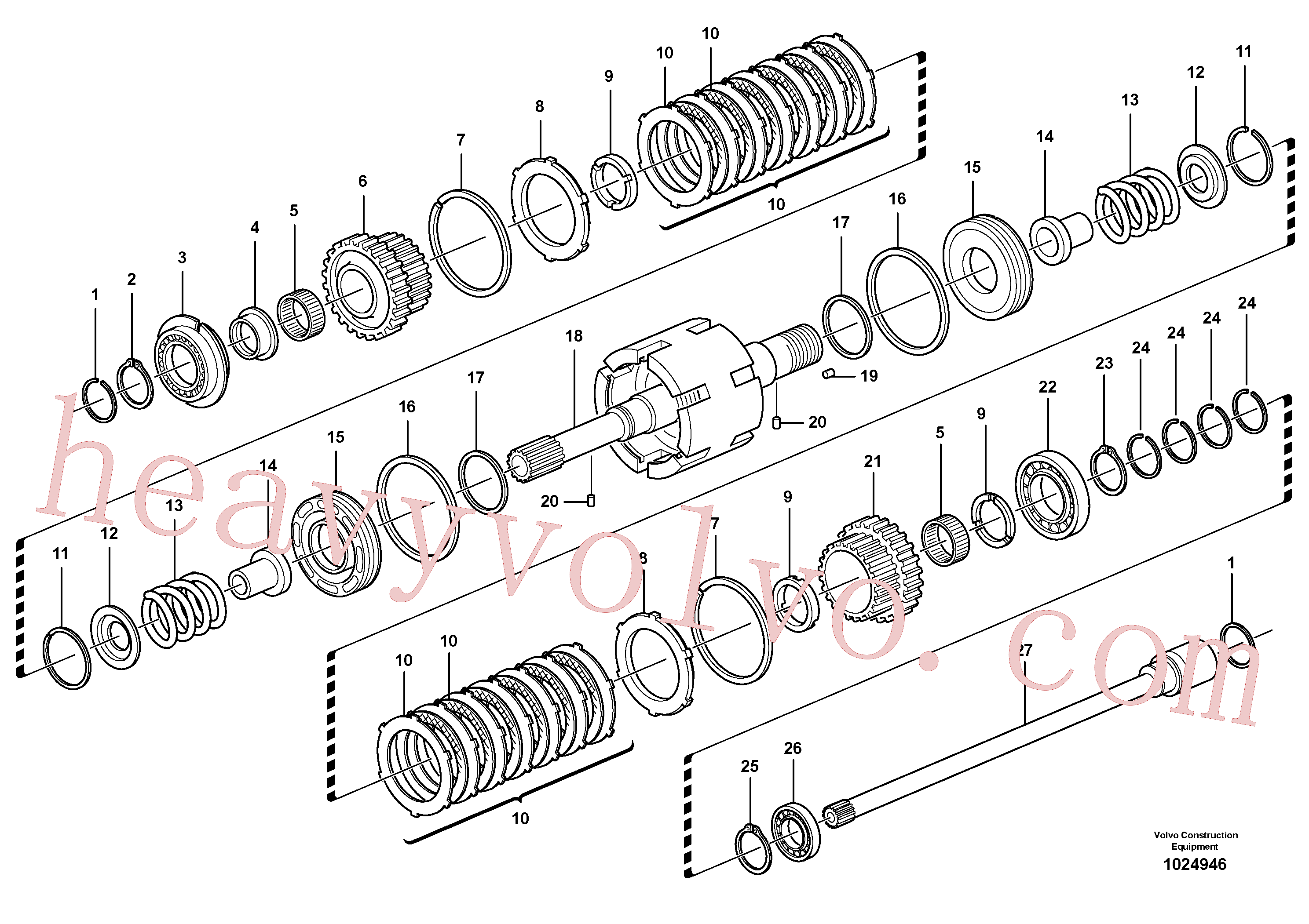 Volvo excavator part VOE11709091 Piston for sale