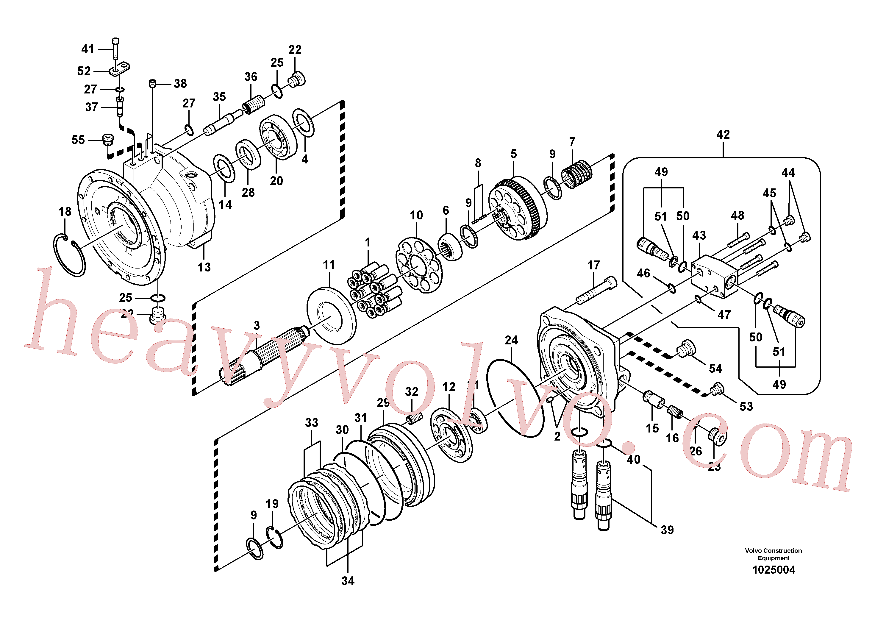 China Made VOE14500382 Swing motor parts for Volvo Excavator
