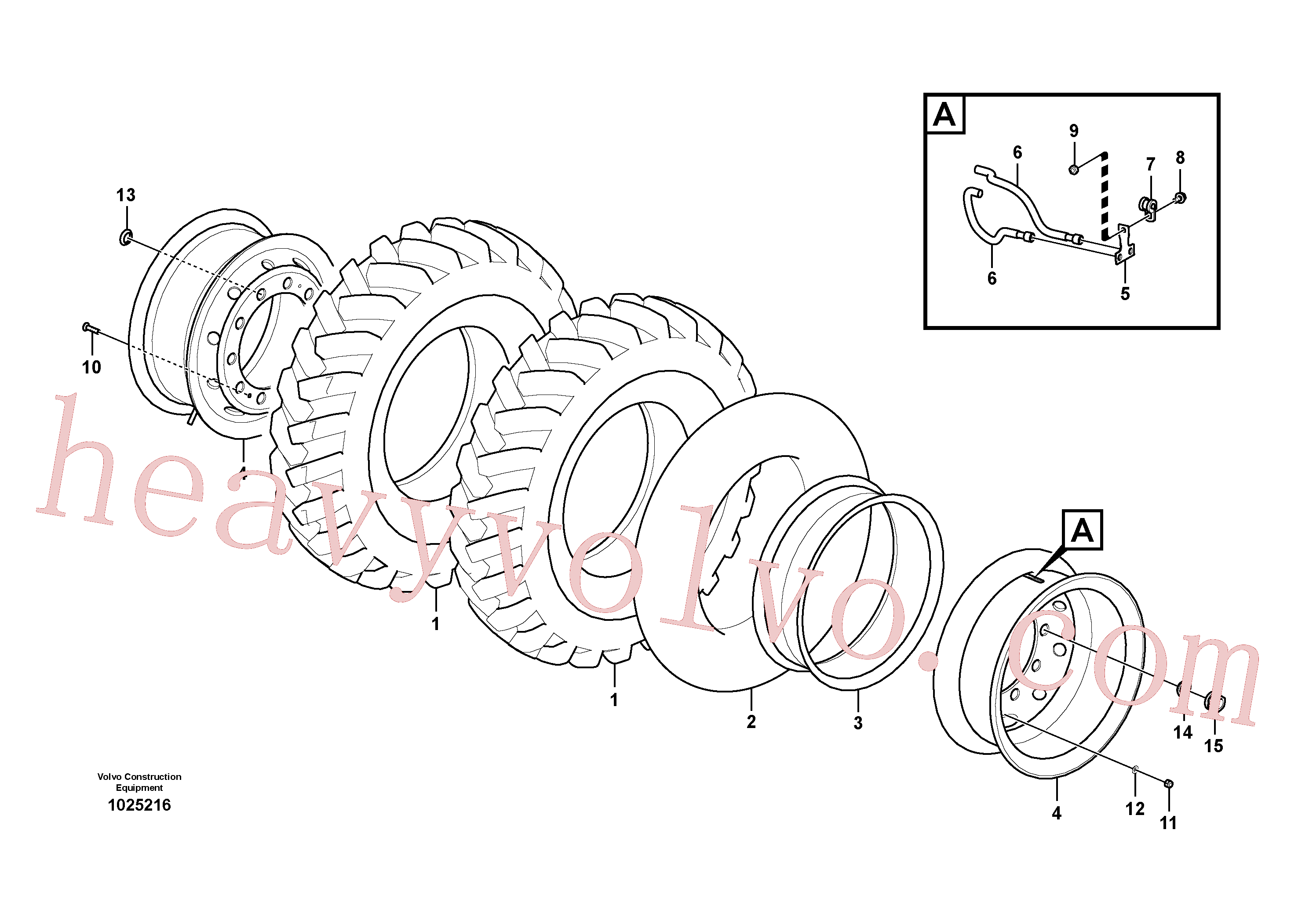 Volvo excavator part VOE14375481 Nut for sale