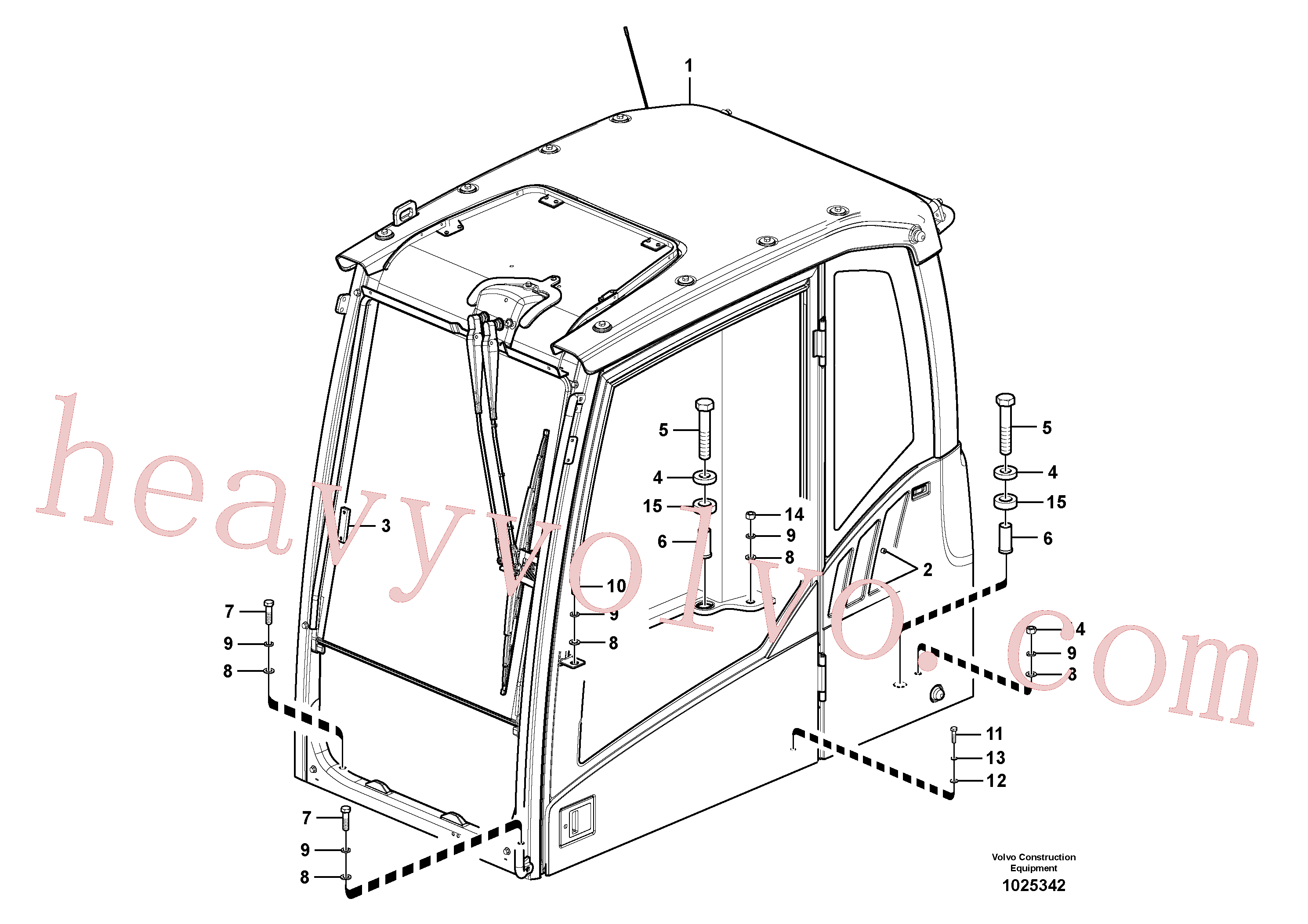 China Made VOE983375 Hexagon screw parts for Volvo Excavator