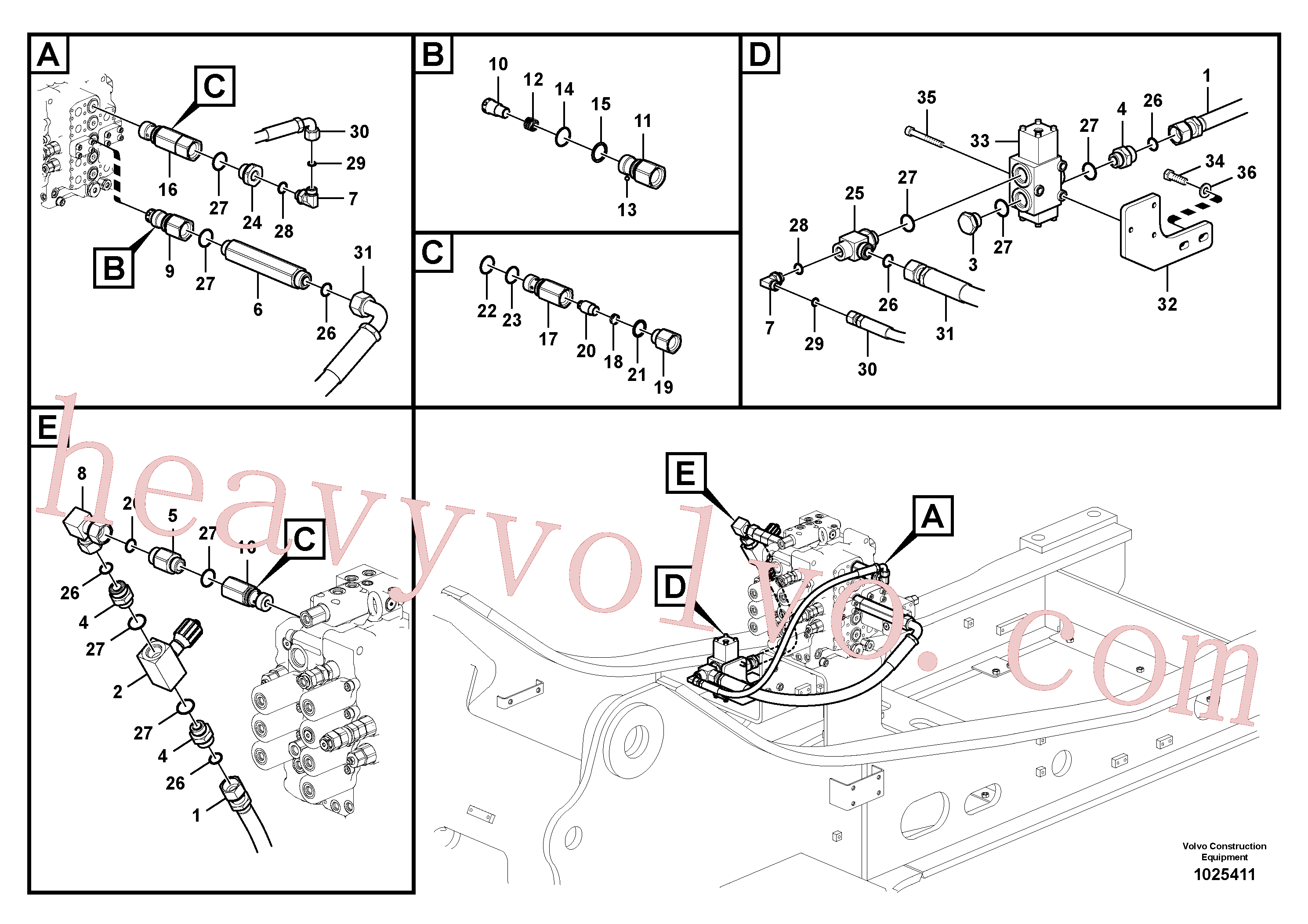 Volvo VOE936357 Hose assembly aftermarket part for sale