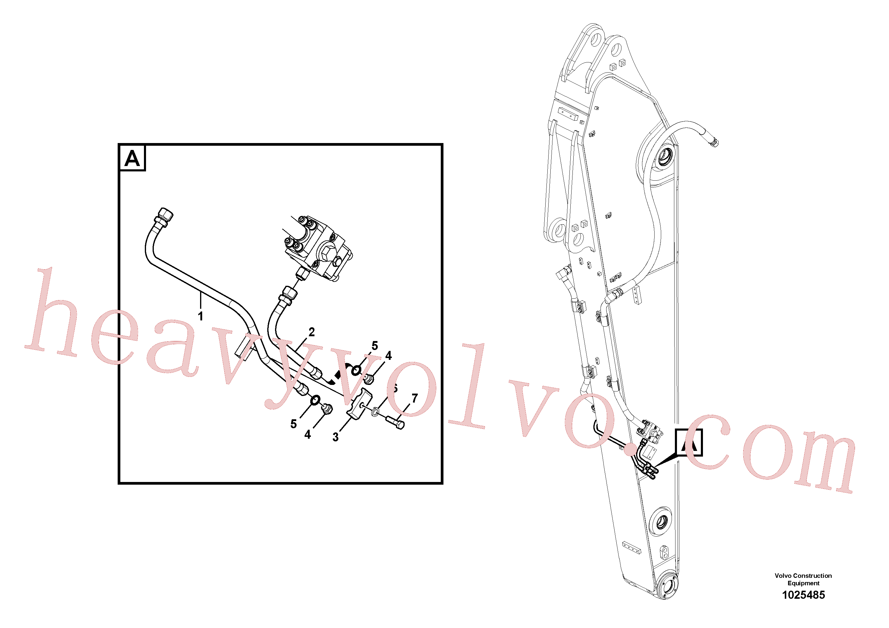 VOE14552152 Pipe for Volvo Excavator Parts