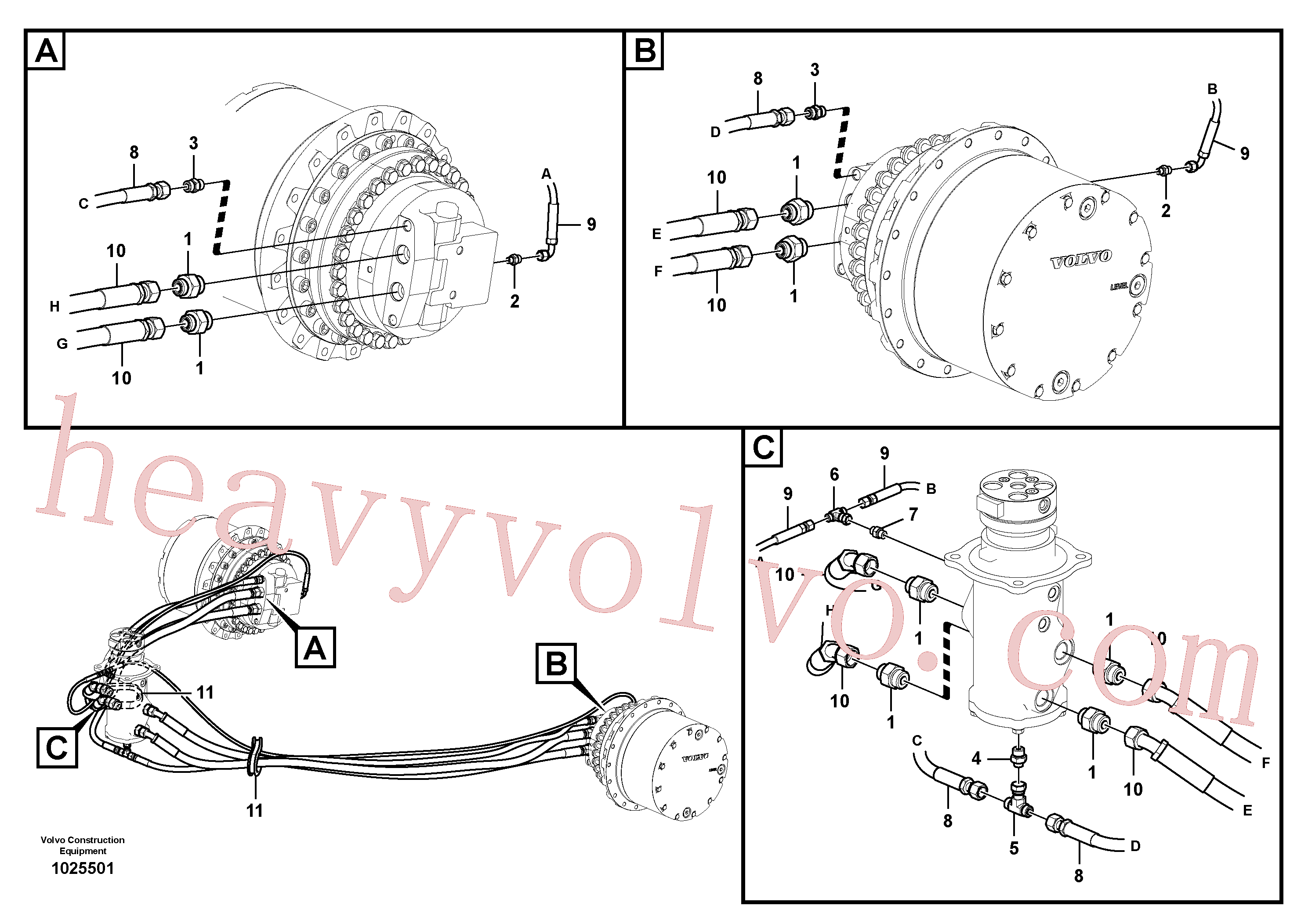 China Made VOE937180 Xtraflex/5000 parts for Volvo Excavator